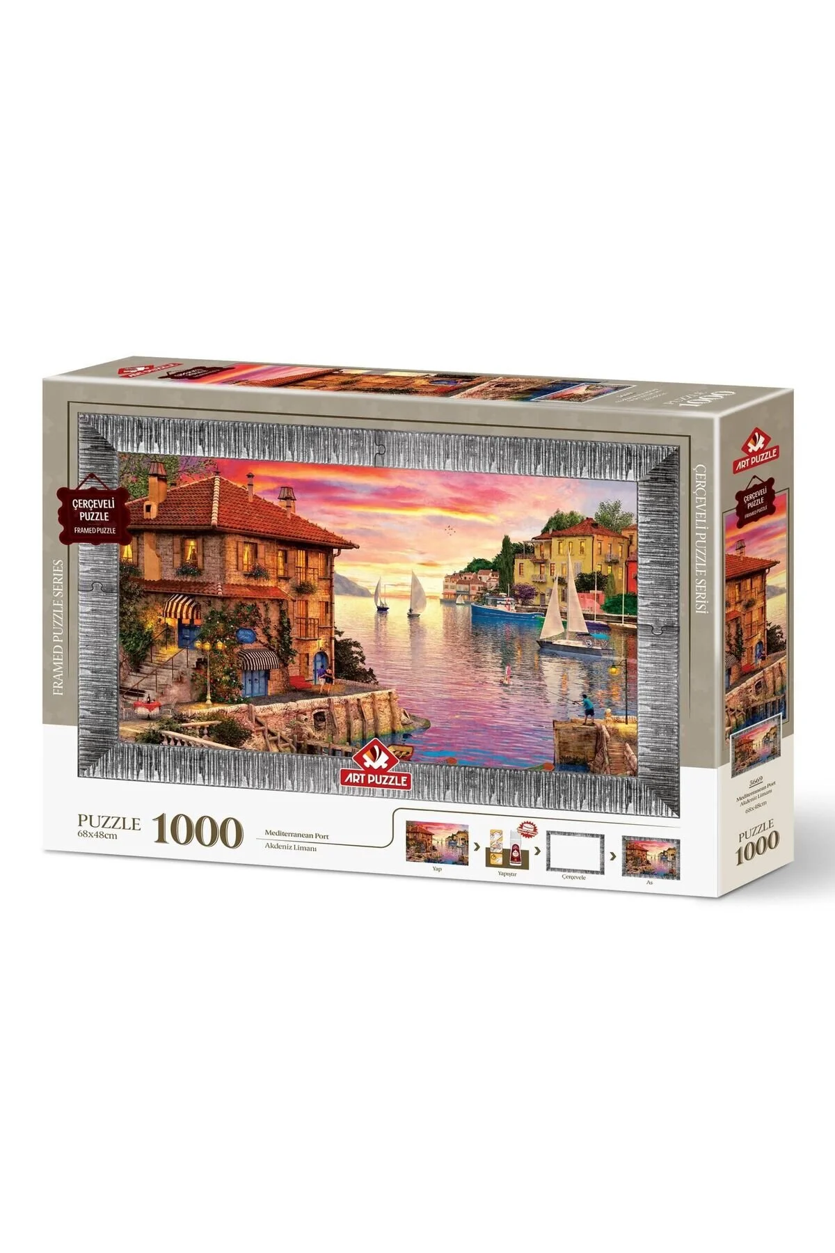 پازل قاب دار 1000 تکه بندر مدیترانه Art Puzzle