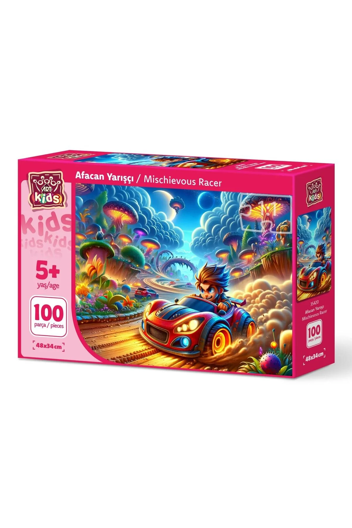 پازل ها و یاپبوزهای کودک دخترانه پسرانه بچگانه ART KIDS UFACAN RACECI 100 قطعه اورجینال ارت Art Puzzle