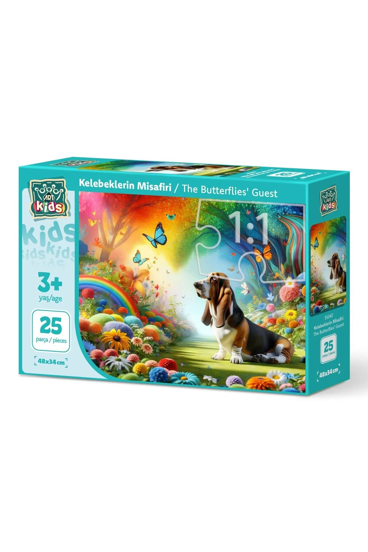 پازل ۲۵ تکه کودکانه Art Kids طرح میهمان پروانه‌ها  Art Puzzle