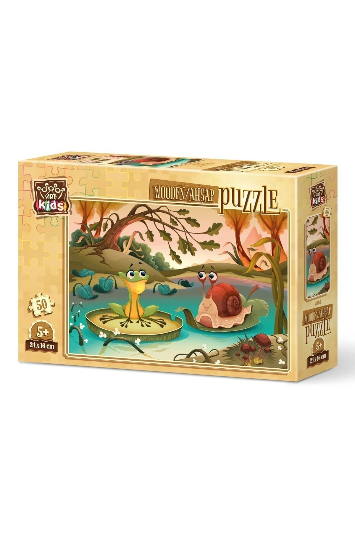 پازل ها و یاپبوزهای کودک ART KIDS LAKE FRIENDS 50 قطعه چوبی اورجینال ارت Art Puzzle