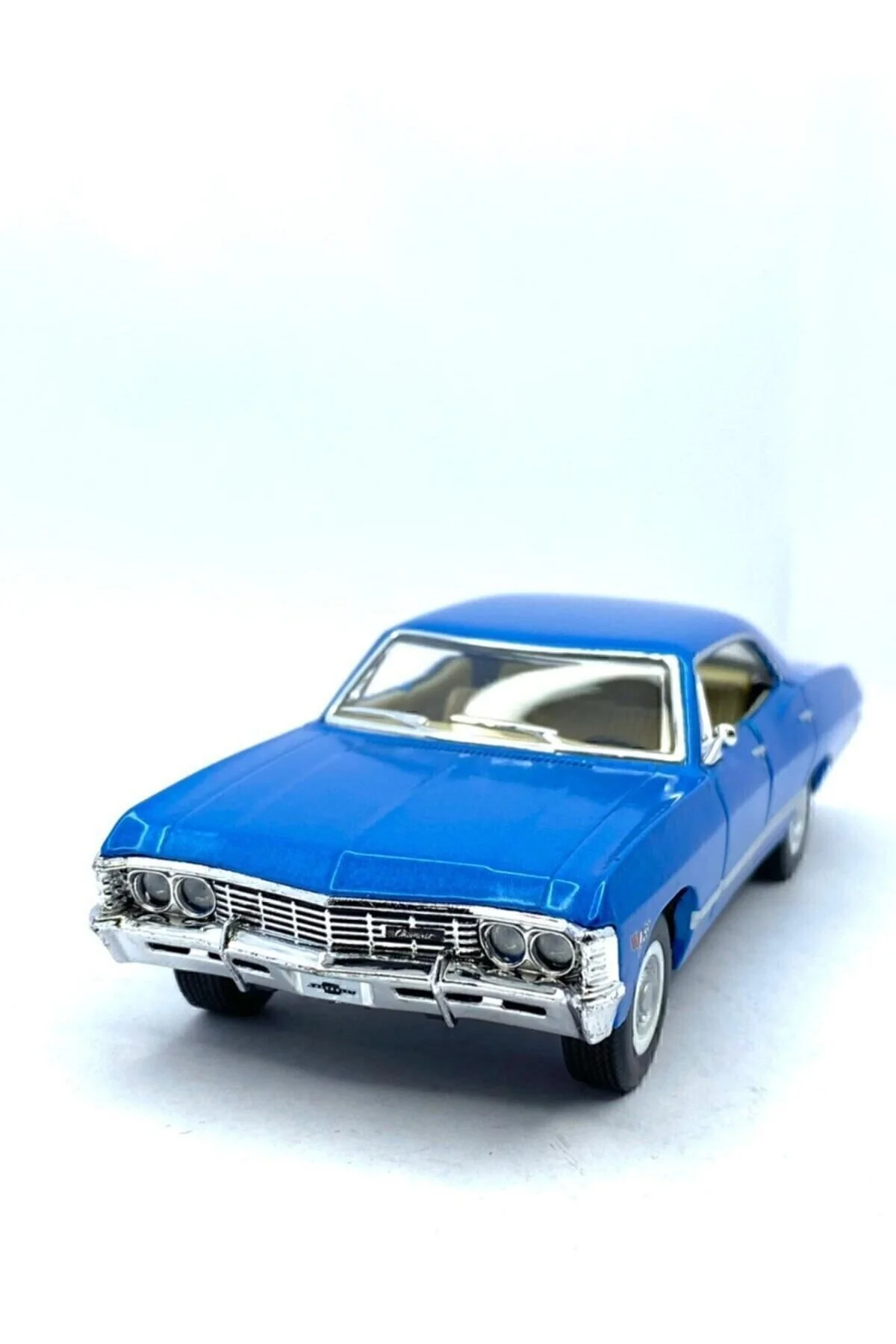 ماشین اسباب بازی PULL DROP 1967 IMPALA آبی Kinsmart