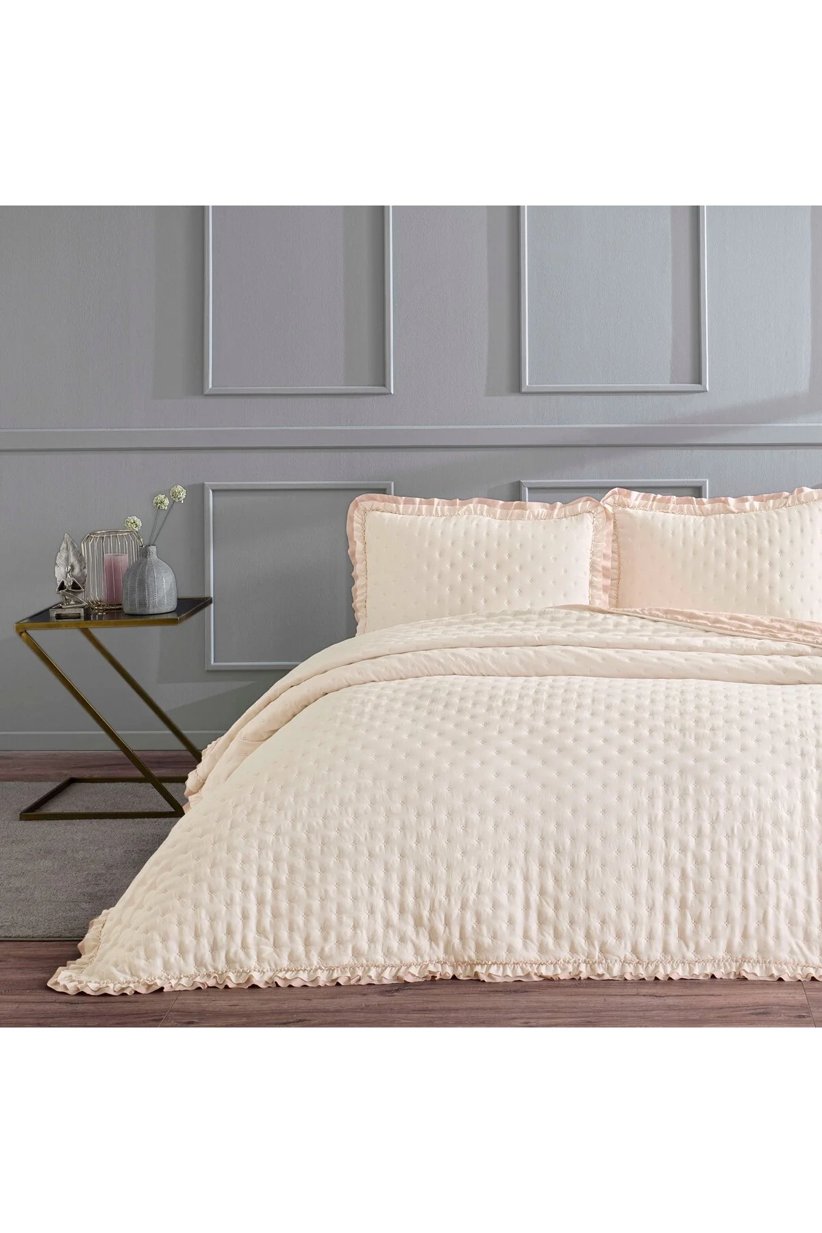 روتختی دو نفره صورتی پودر مجموعه دونفره اسکارلت  Linens