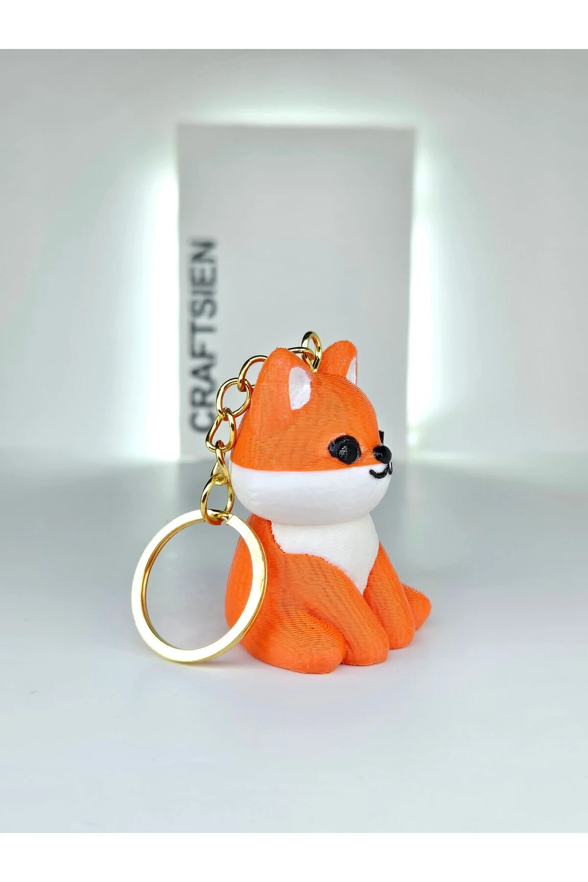 جلیقه کلید پر جزئیات 50 میلی متری جاکلیدی سری CHIBI چشمک زن روباه CRAFTSIEN