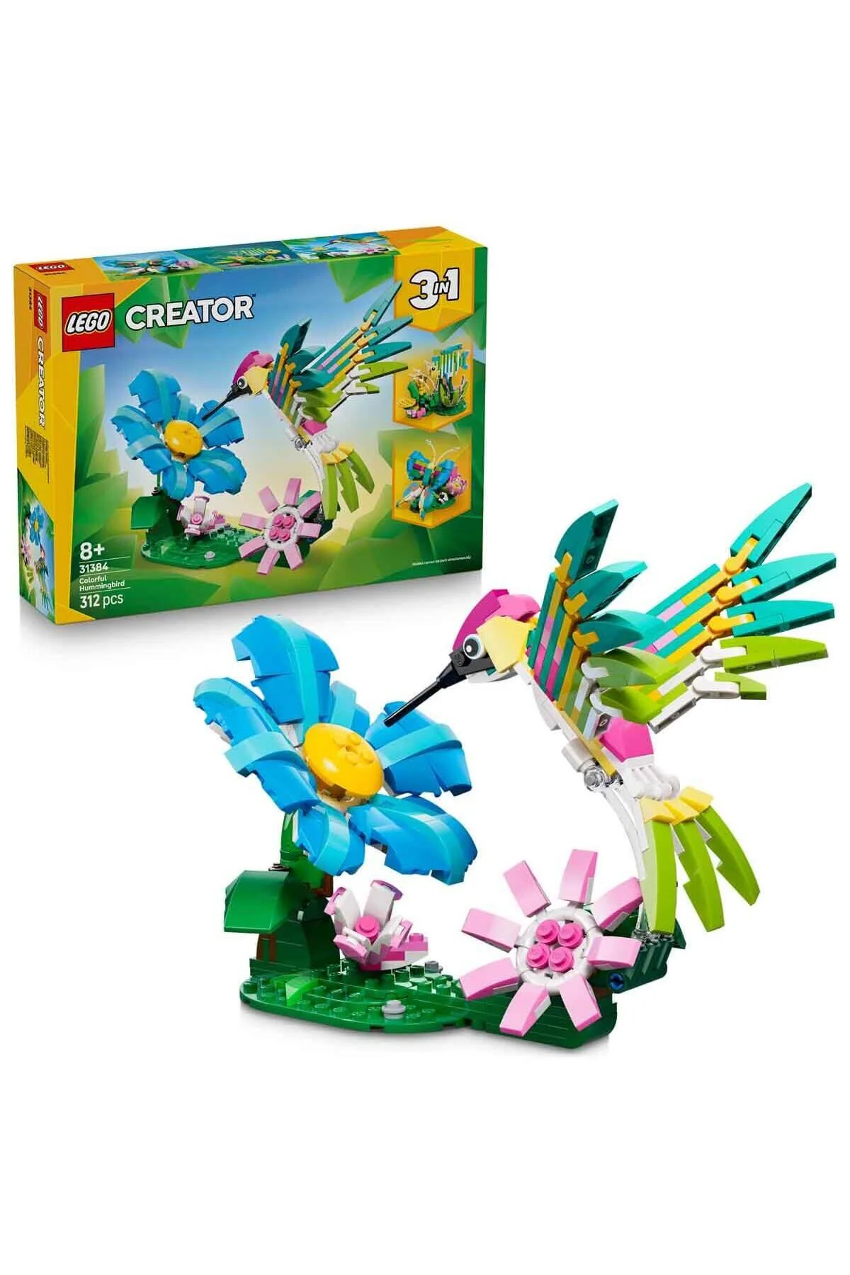 اسباب بازی مدل 3 در 1 پرنده رنگی مناسب کودکان لگو Lego