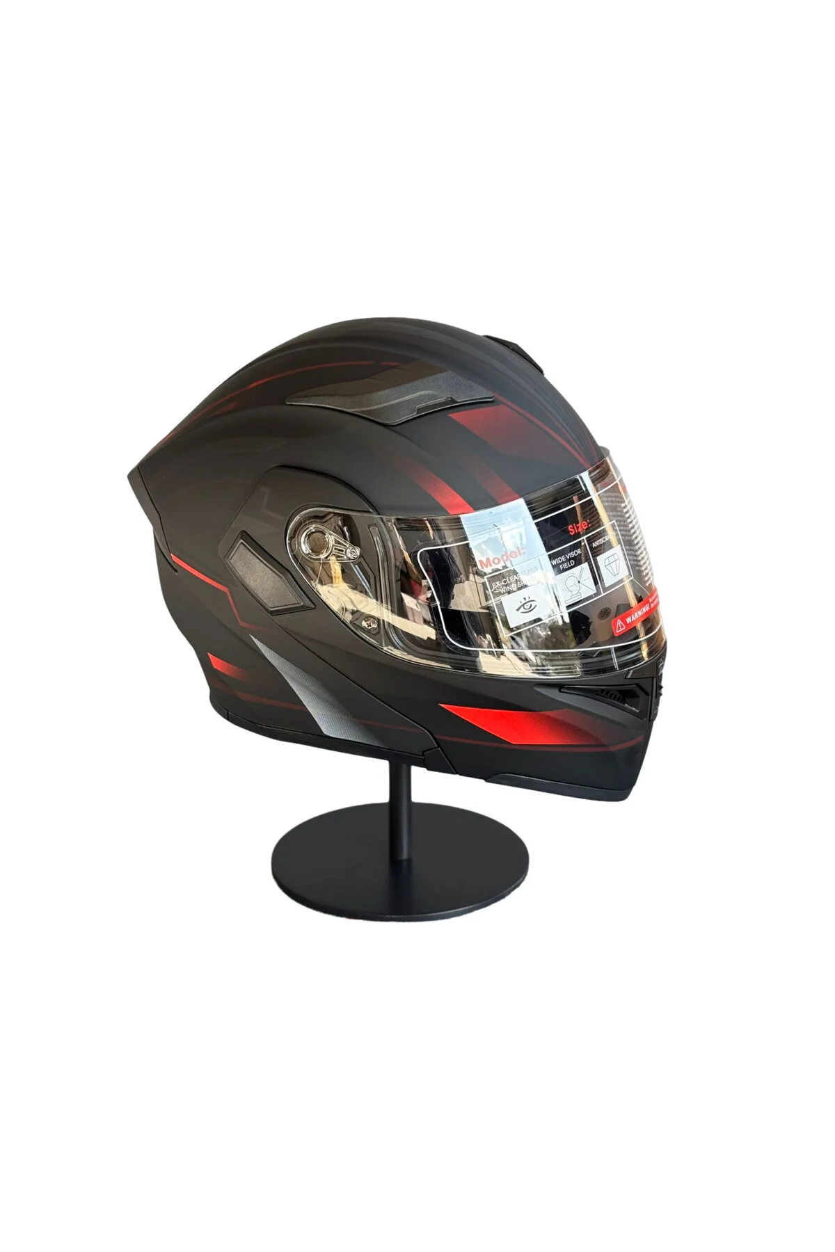 کلاه کاسکت موتورسیکلت ایمنی موتور سیکلت 902 با عینک آفتابی جلیقه شفاف MX1RED scharf