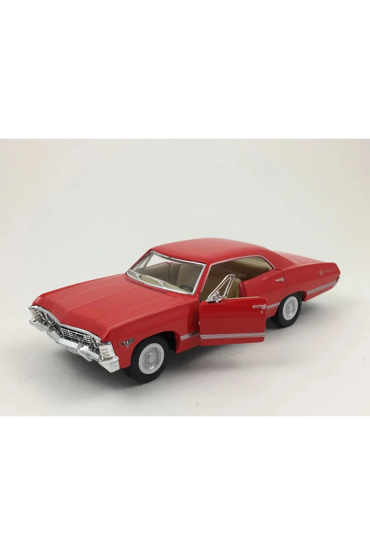 ماشین اسباب بازی شورولت ایمپالا قرمز PULL DROP 1967 Kinsmart