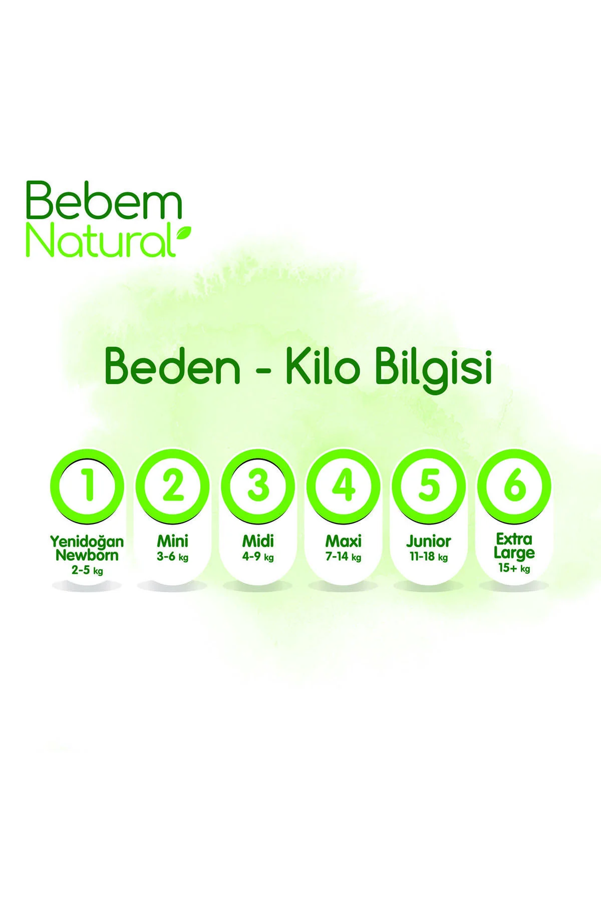 پوشک بچه سایز 6 جامبو بسیار بزرگ بسته 40 عددی اورجینال Bebem Natural