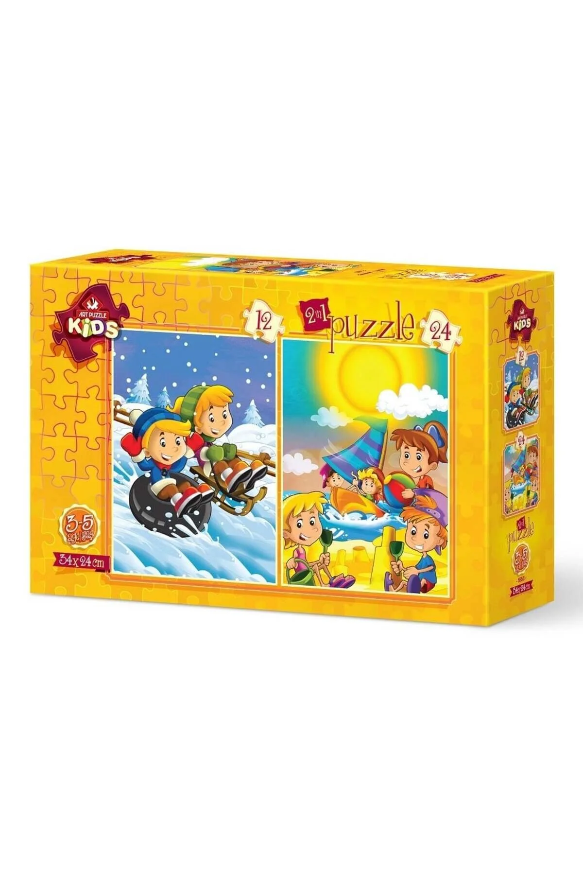 پازل ها و یاپبوزهای کودک دخترانه پسرانه بچگانه ART CHILD SUMMER زمستان 12 24 قطعه اورجینال ارت Art Puzzle