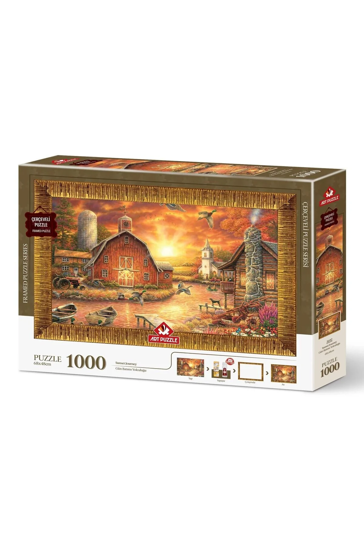 پازل 1000 تکه ای با قاب غروب از ترکیه Art Puzzle