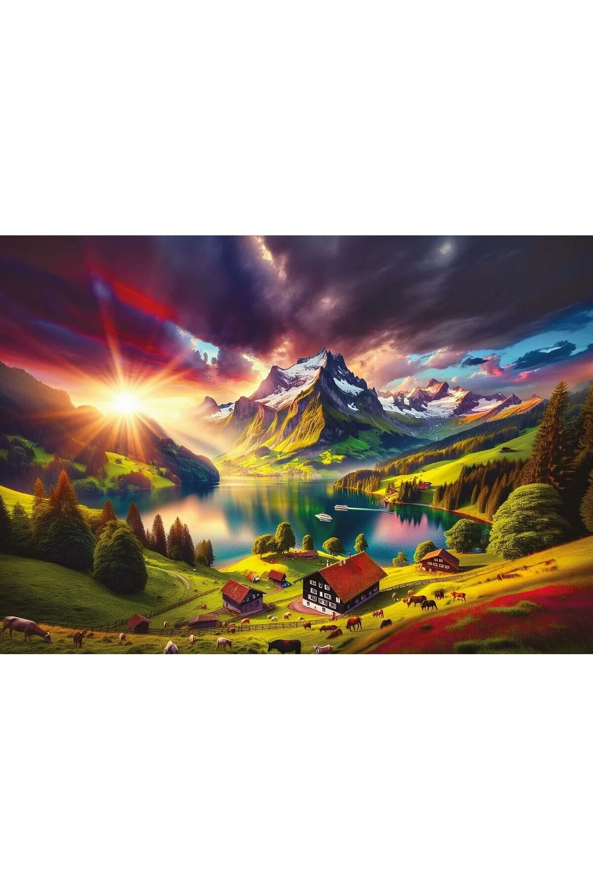 پازل 500 قطعه در سواحل آلپ Art Puzzle