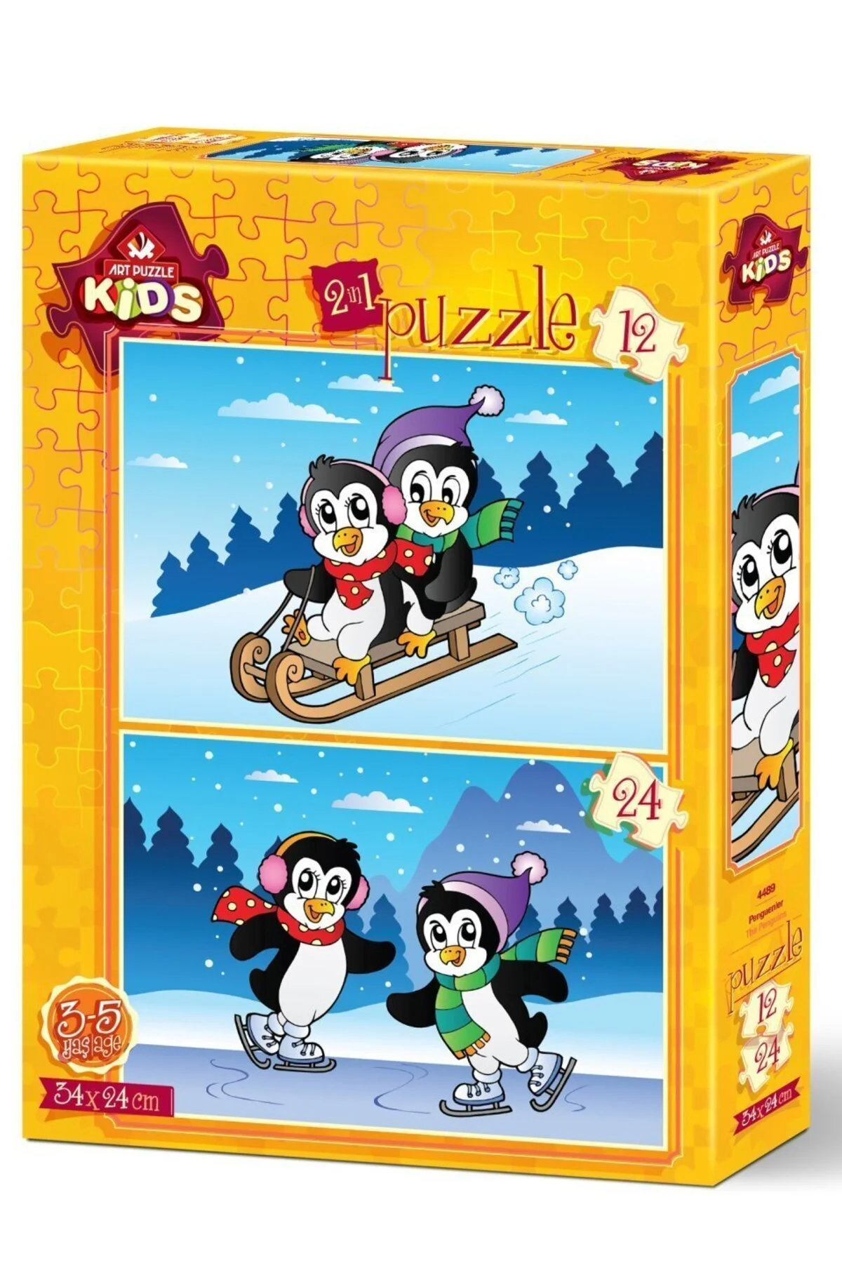 پازل ها و یاپبوزهای کودک پنگوئن 2 قطعه 12 24 اورجینال ارت Art Puzzle
