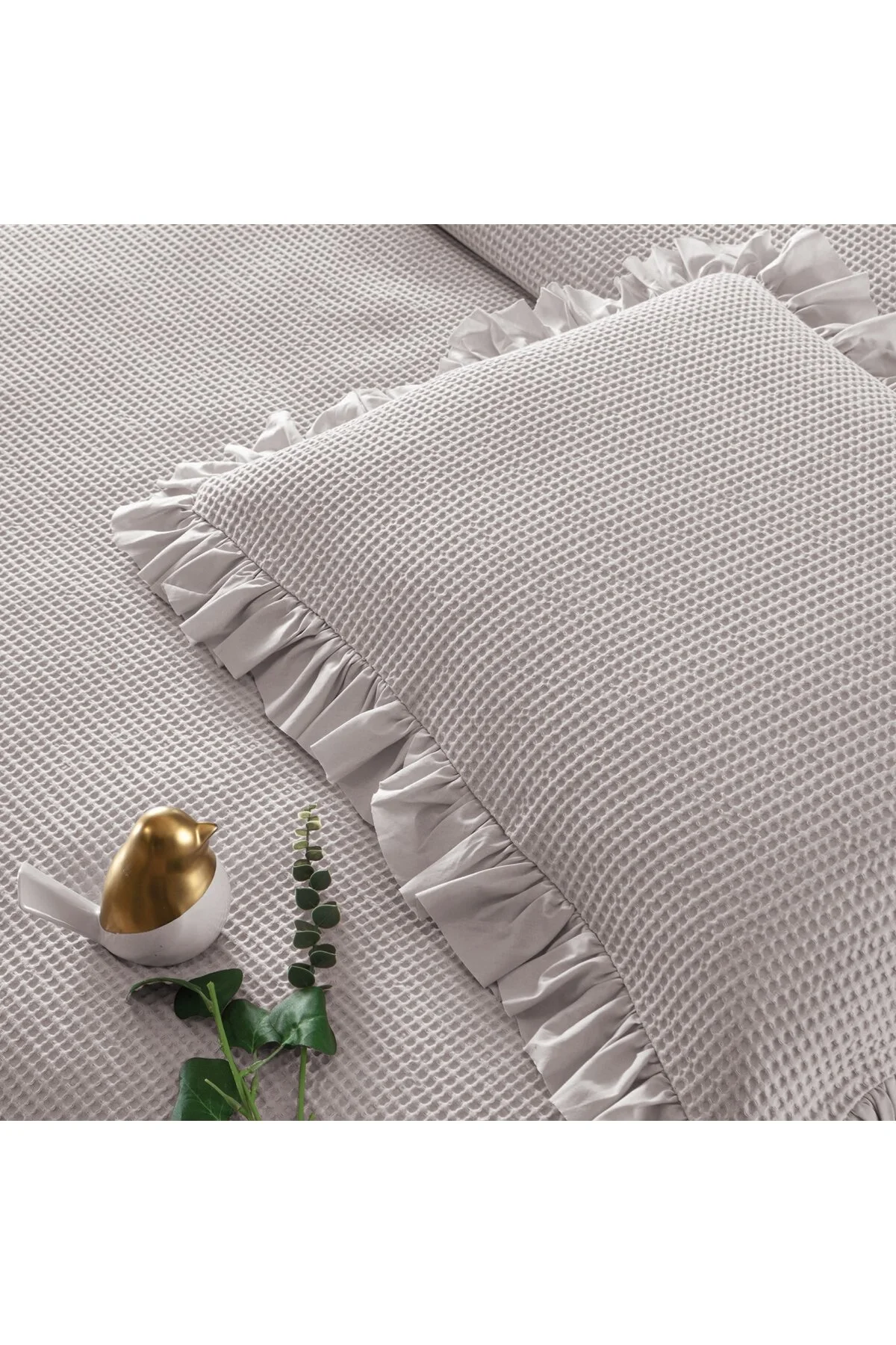 روتختی دو نفره خاکستری ست بی اس پی سنگ Linens