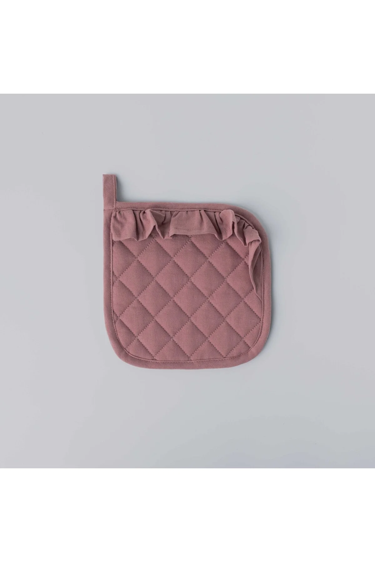 پیش‌بند و دستکش فر صورتی گلی یک گل رز خشک خواهد داشت Linens