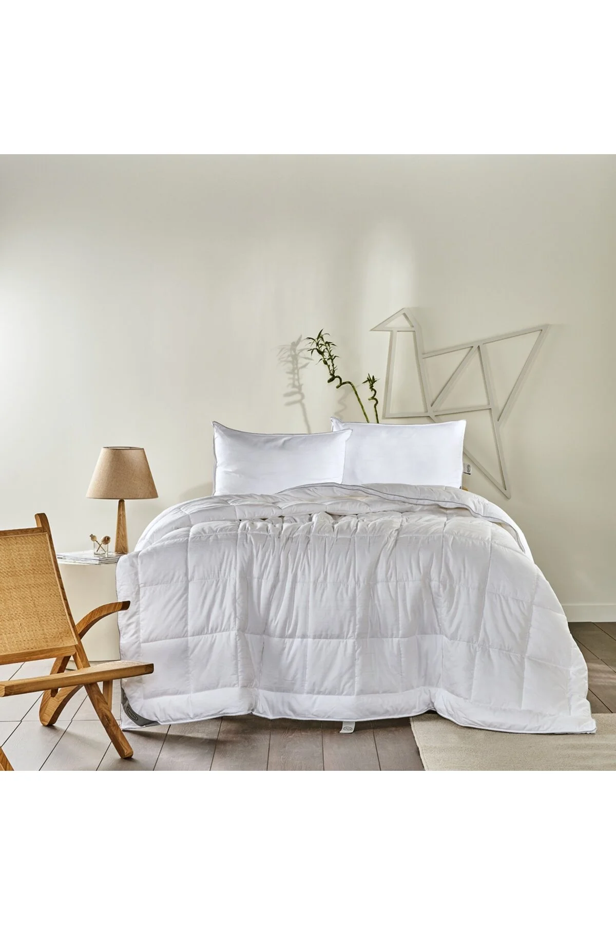 لحاف یک نفره سفید انفجار بامبو لوکس اورجینال Linens