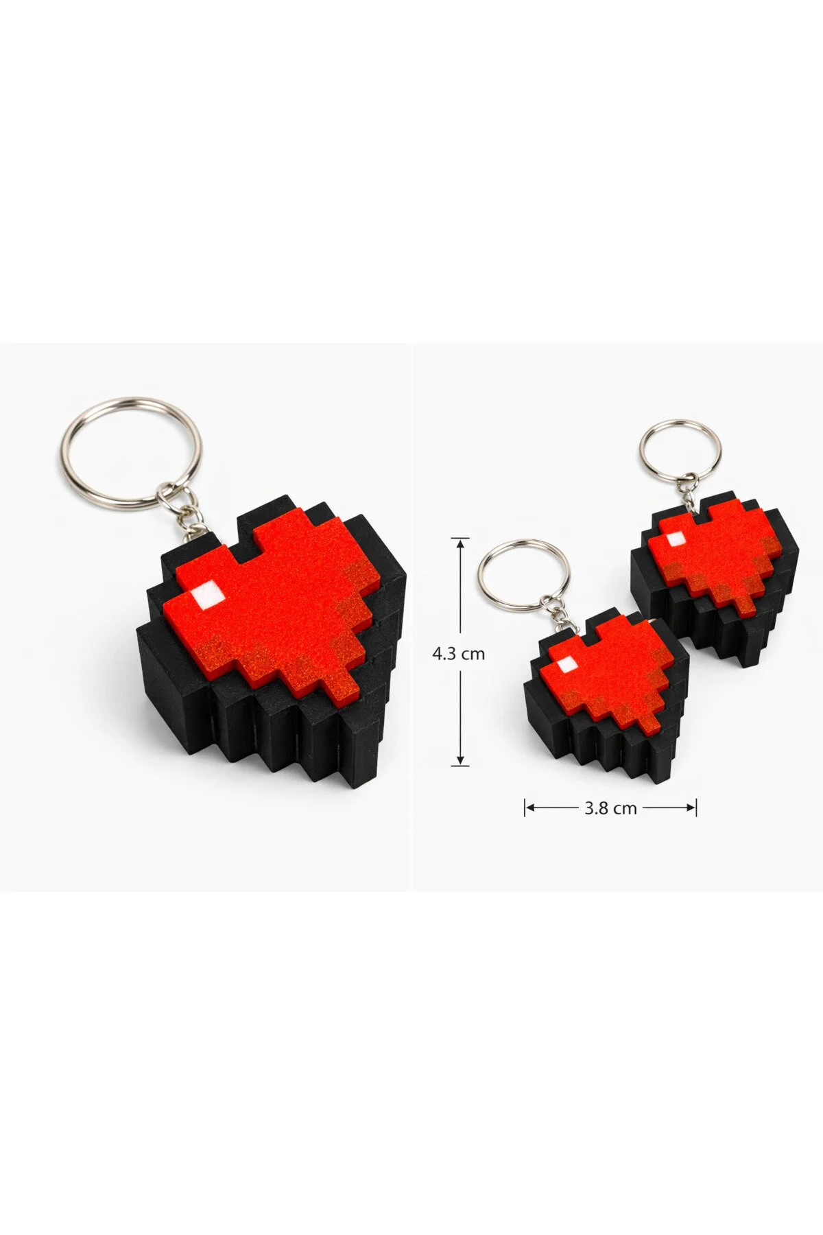 جلیقه کلید PIXEL HEART CLICKER KEYCHAIN اورجینال 3D Xmino