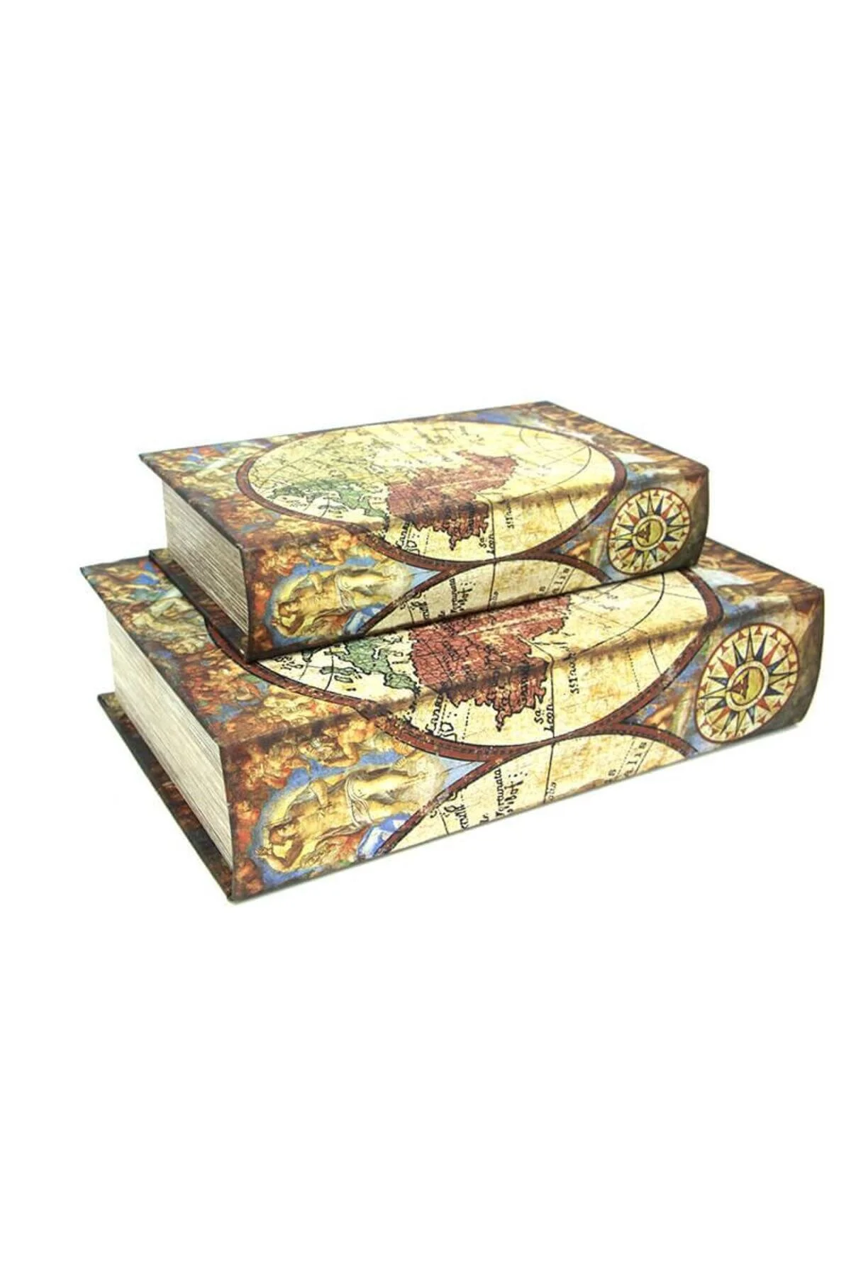 فیگور مجموعه نقشه جعبه کتاب 2 تایی هدیه تزئینی katre46