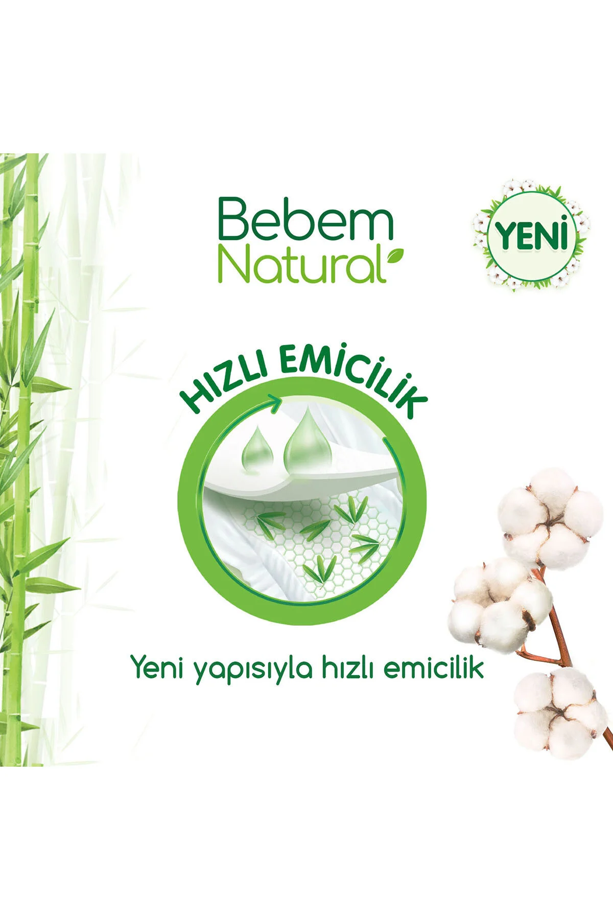پوشک بچه سایز 6 بسته فرصت فوق العاده بزرگ 60 عدد اورجینال Bebem Natural