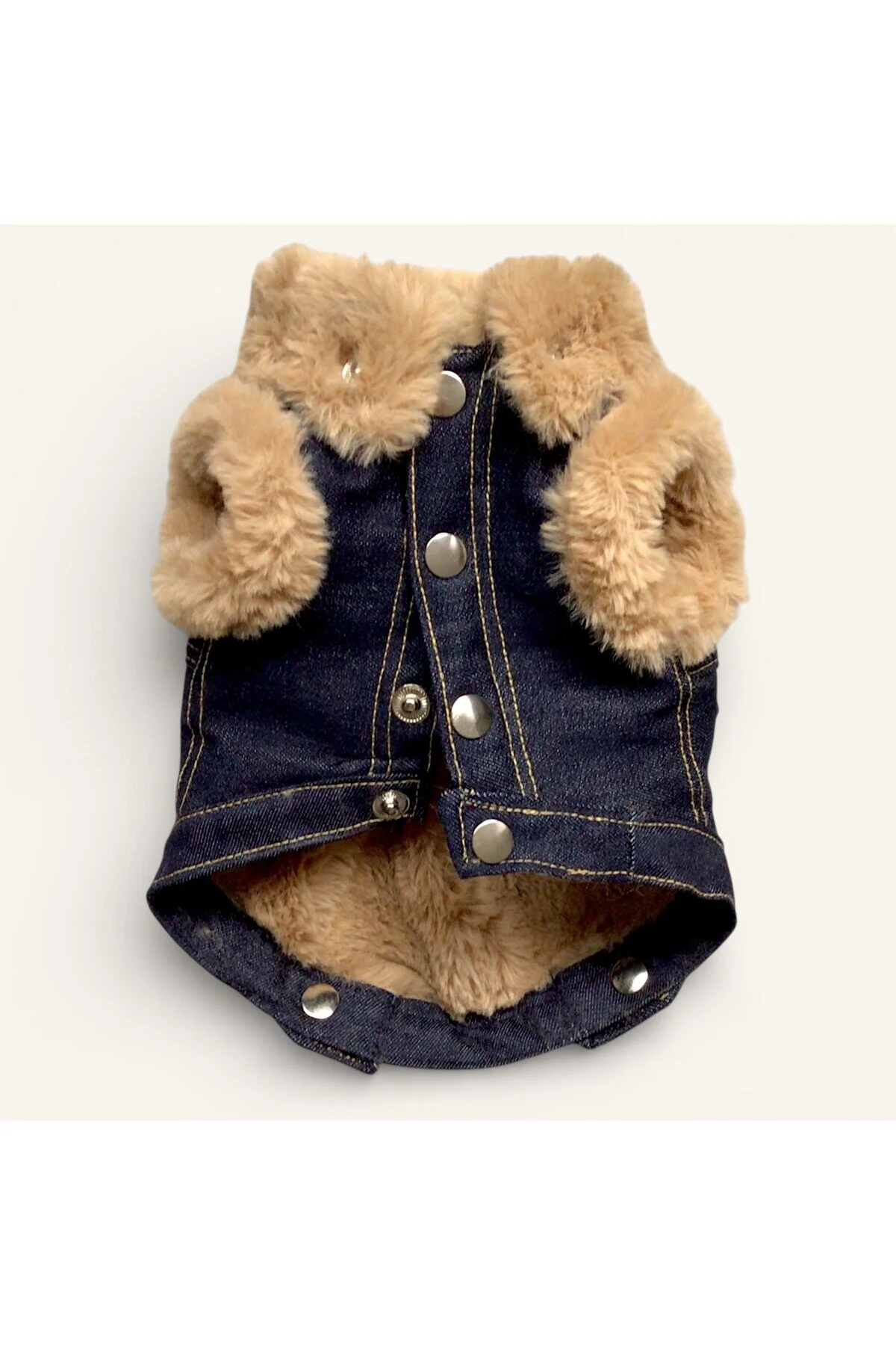 لباس سگ ژاکت جین با داخل پشمی COZY UP اورجینال Lulu The Urban Pup