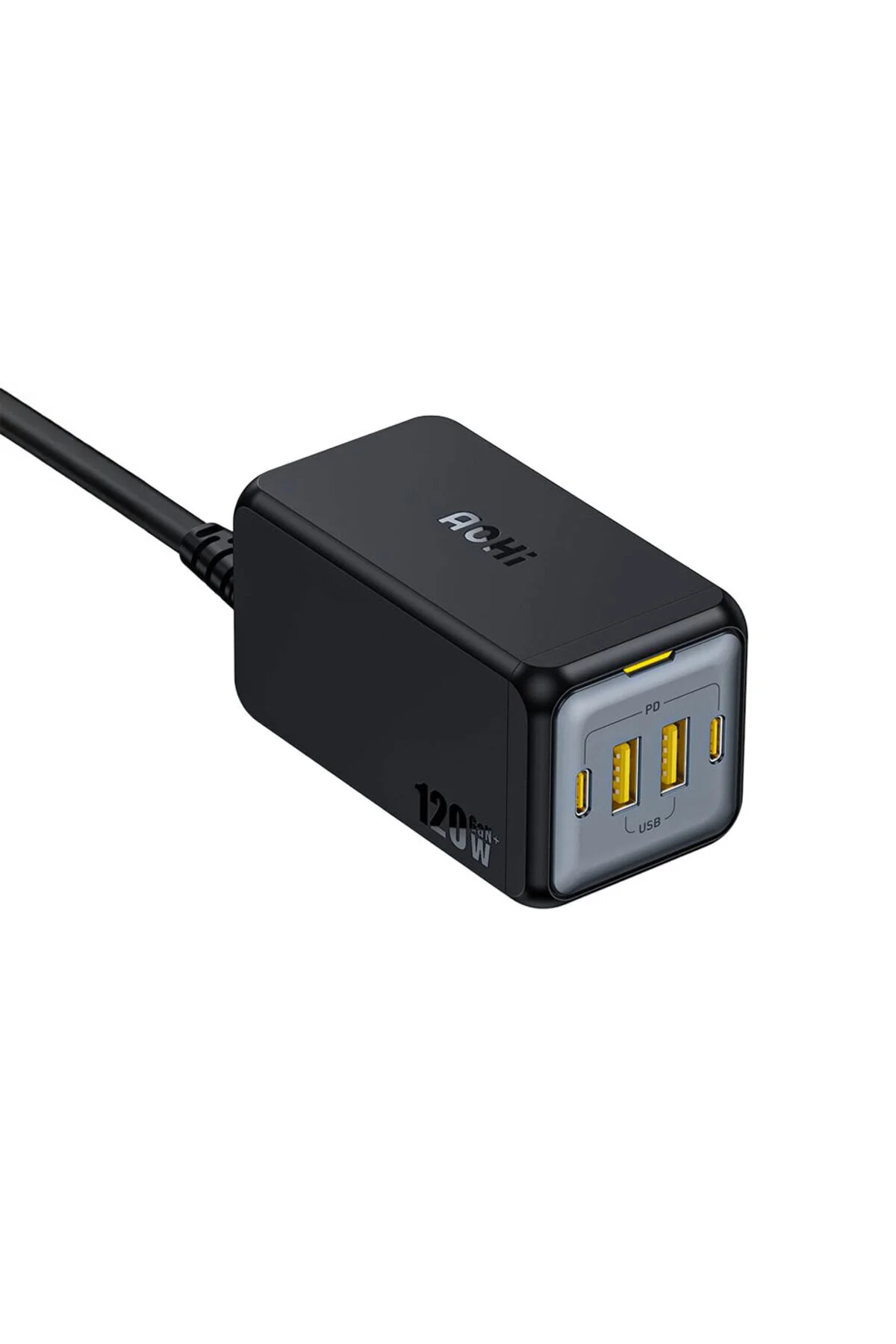 شارژر ایستگاه USB DESKTOP MAGCUBE 4 GAN+ 120W سریع سیاه Aohi
