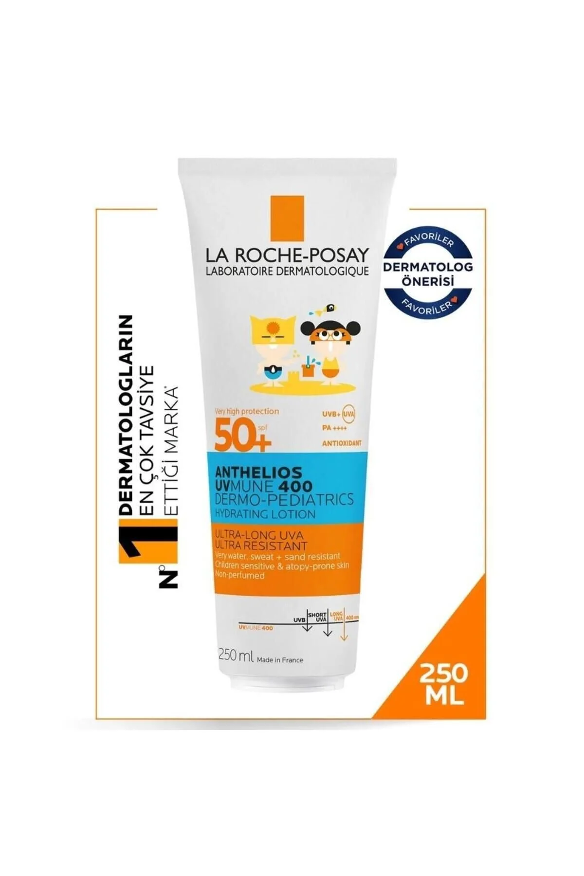 کرم ضد آفتاب کودک ANTHELIOS DERMO PEDIATRICS MILK SPF50 250 میل La Roche Posay