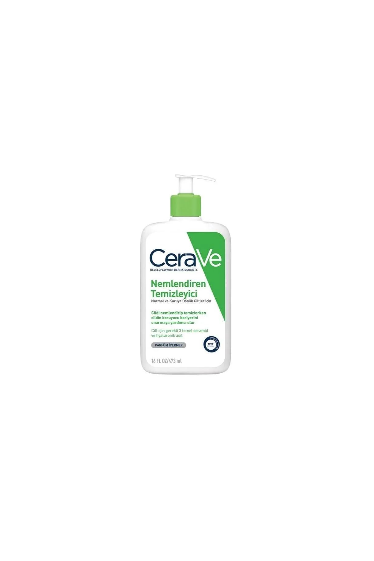CeraVe تمیزکننده مرطوب‌کننده برای پوست‌های عادی و خشک 473 میلی‌لیتر