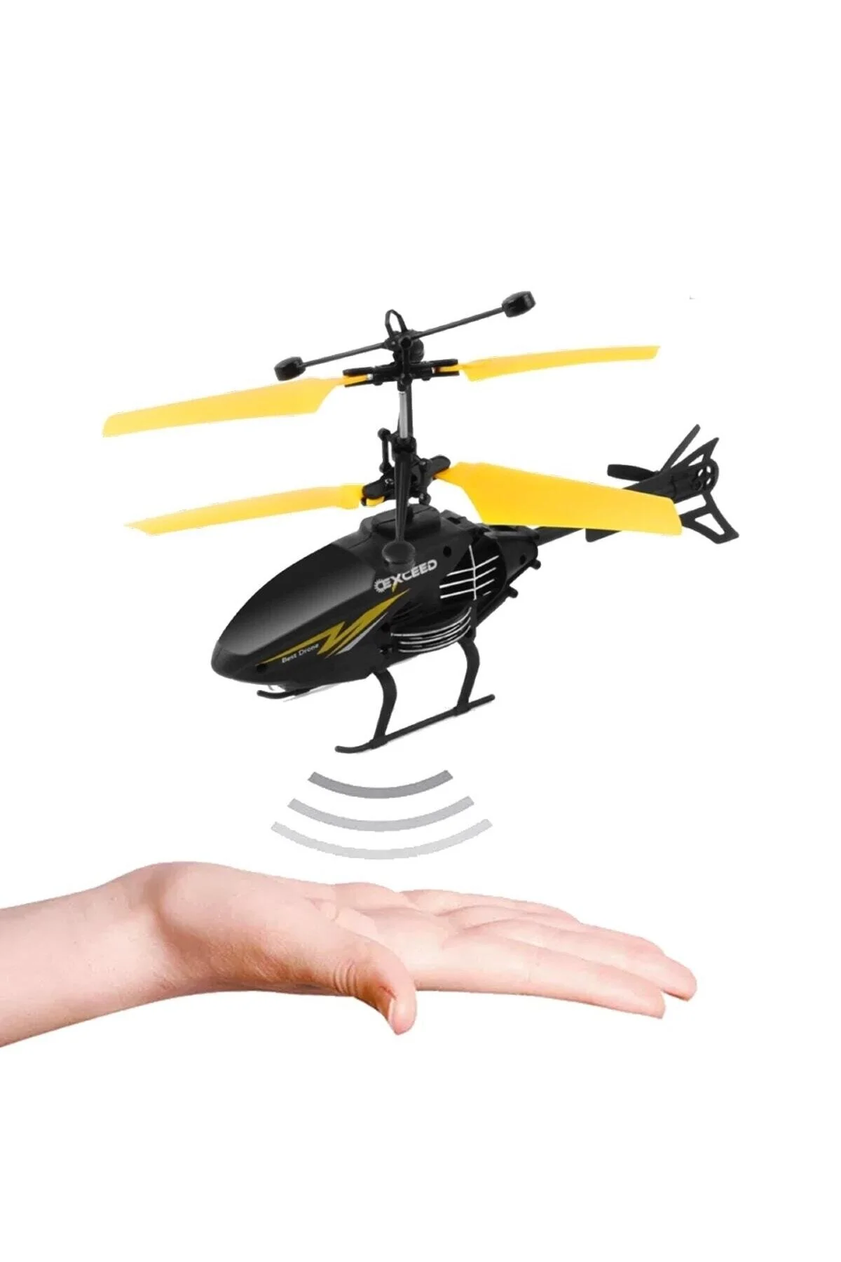 هلیکوپتر RC پرنده شارژی USB LH 1804 با سنسور دستی 20 سانتی متر زرد از ترکیه Genel Markalar