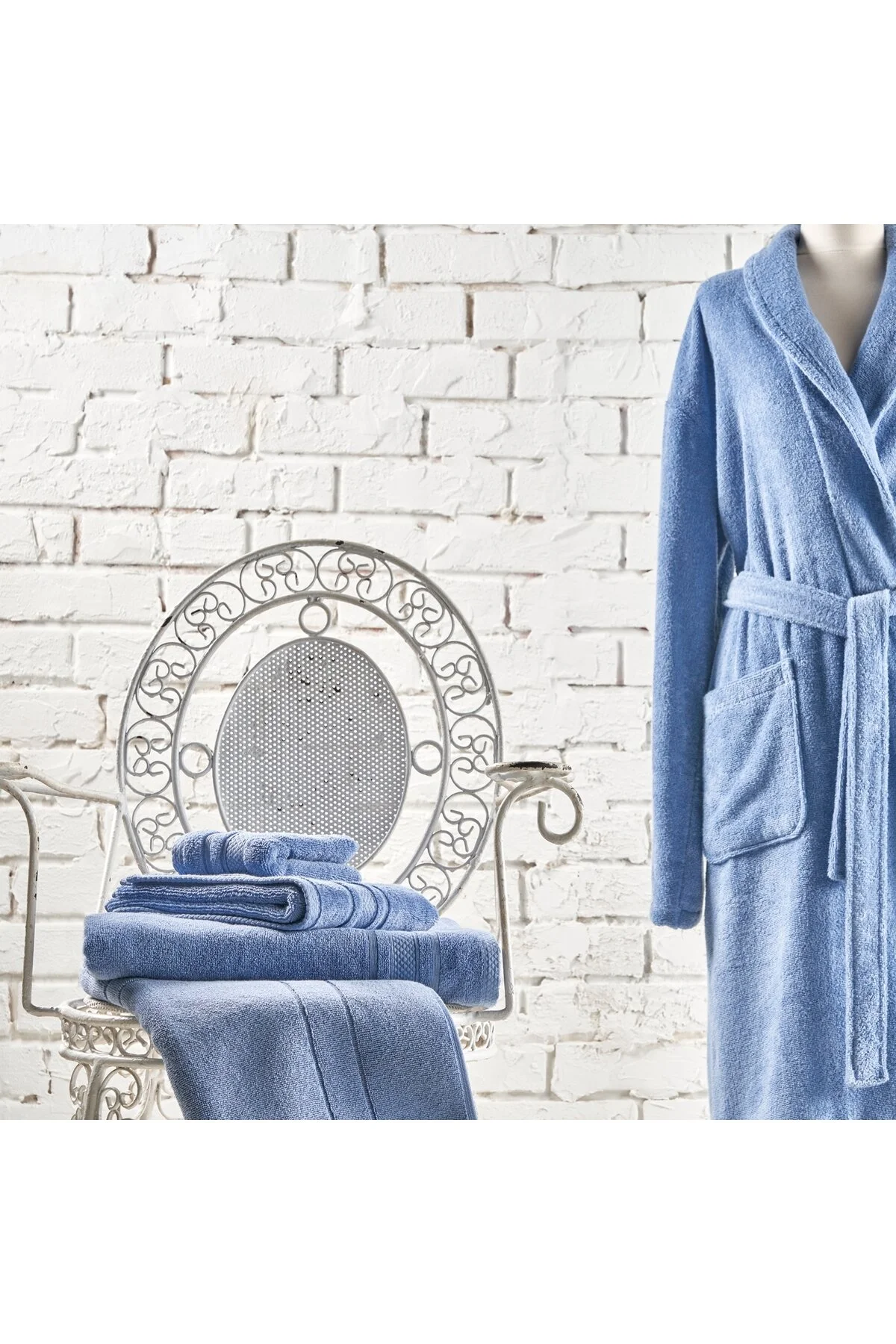 حوله آبی پنبه نرم سانتی متر حمام تیره Linens
