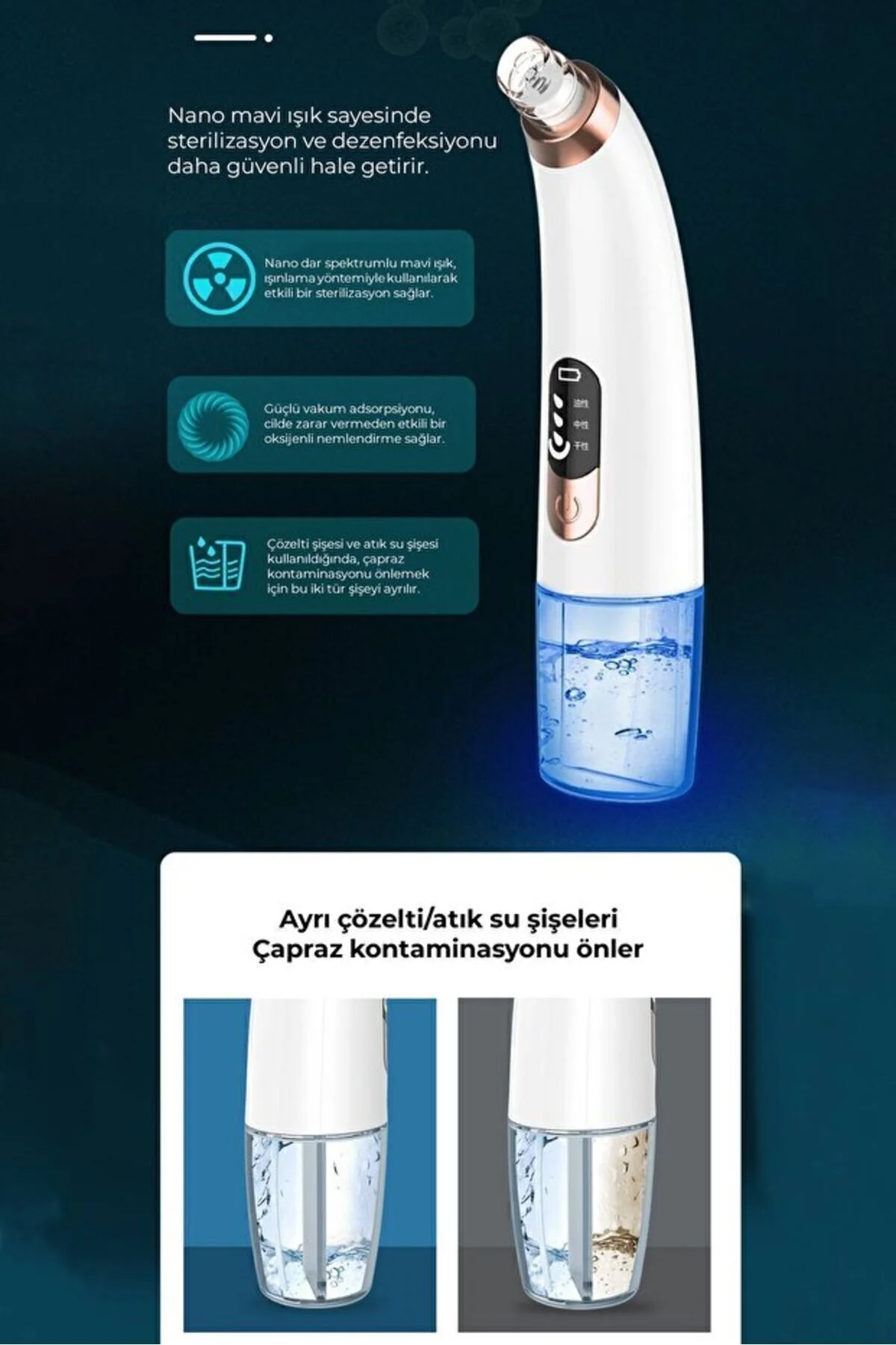 دستگاه شستشوی صورت پاک کننده جوش سر سیاه التراسونیک وکیوم NEUTRON
