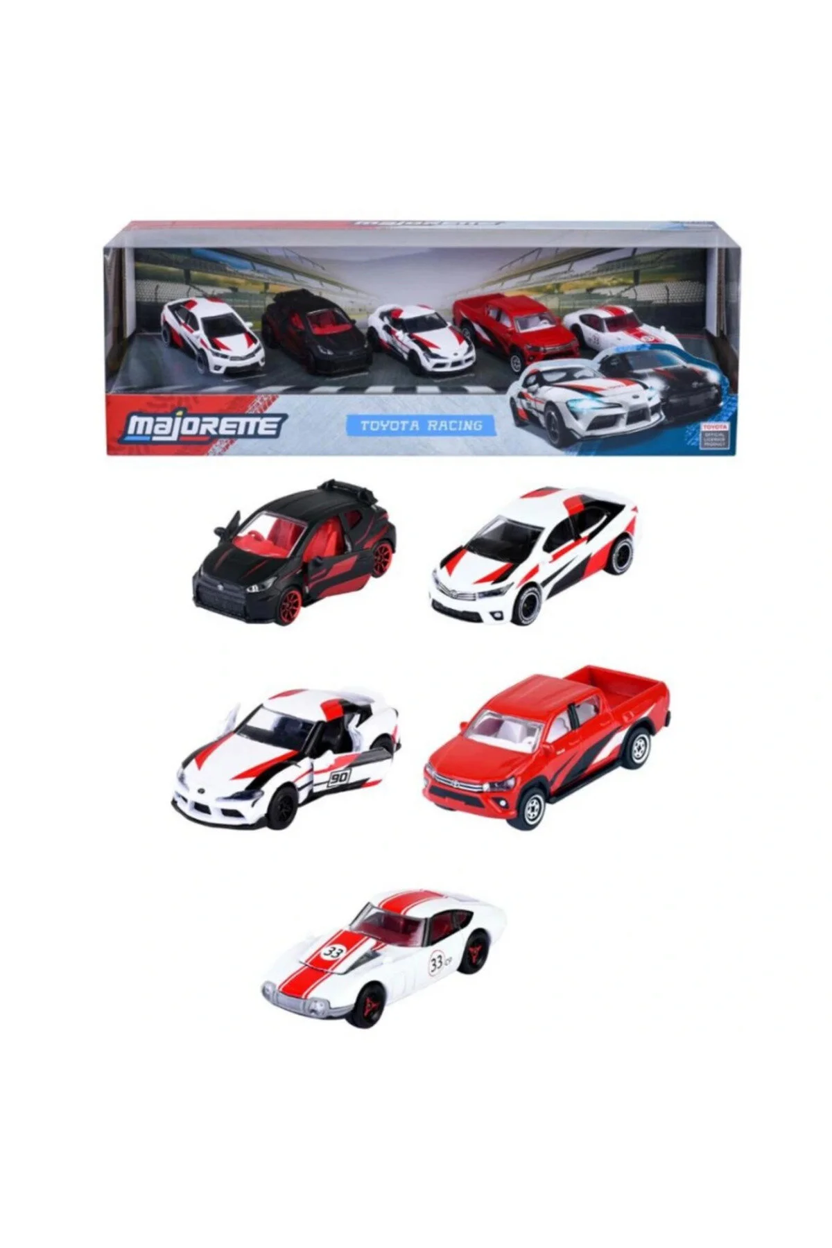 مدل خودرو ست گیفت ماشین 5 تکه مسابقه تویوتا MAJORETTE اورجینال NW NessiWorld