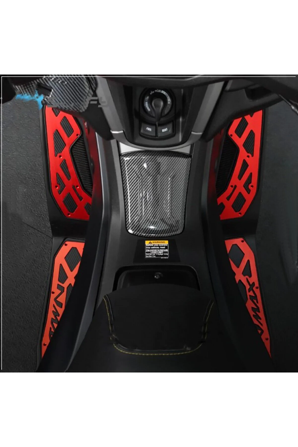لوازم جانبی موتور سیکلت: کیت پدال و پله یاماها Nmax Techmax 125/155 رنگ قرمز YSGMOTOPARTS