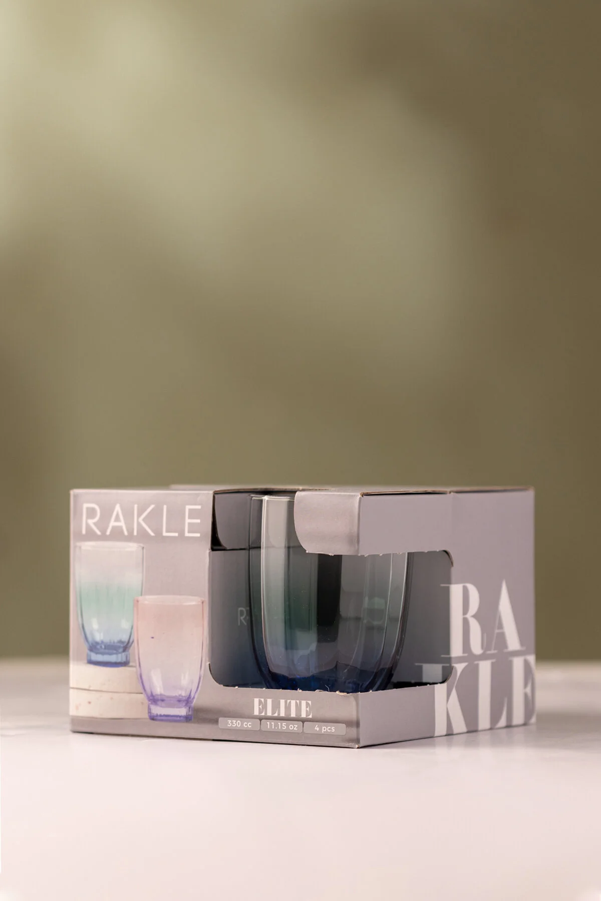 لیوان نخبگان 4 CUP SET BLUE 320 CC Rakle