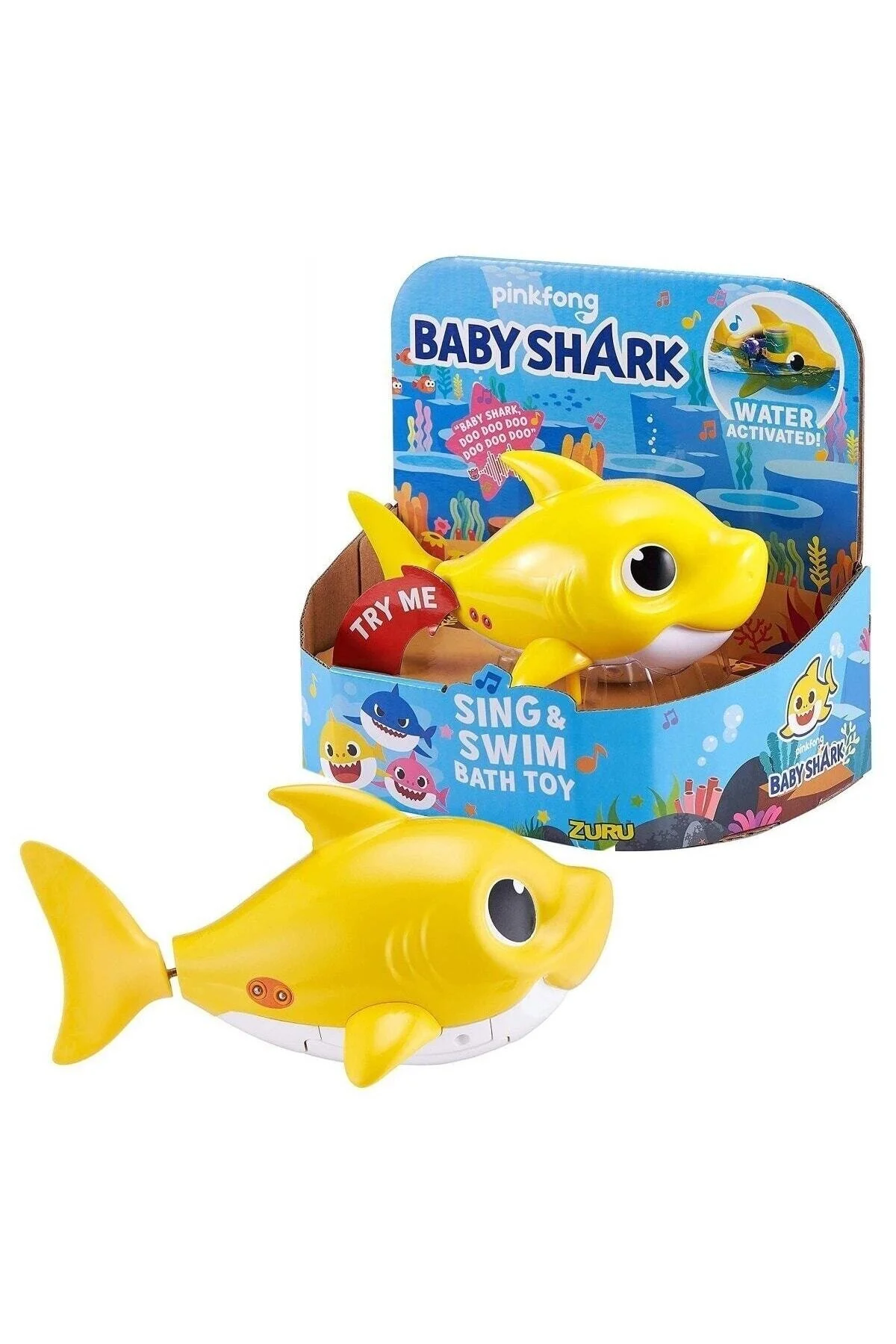 اسباب بازی های حمام BAH03000 کوسه کودک آواز خواند و سنسور شناور شکل 25282 GIOCHI PREZIOSI