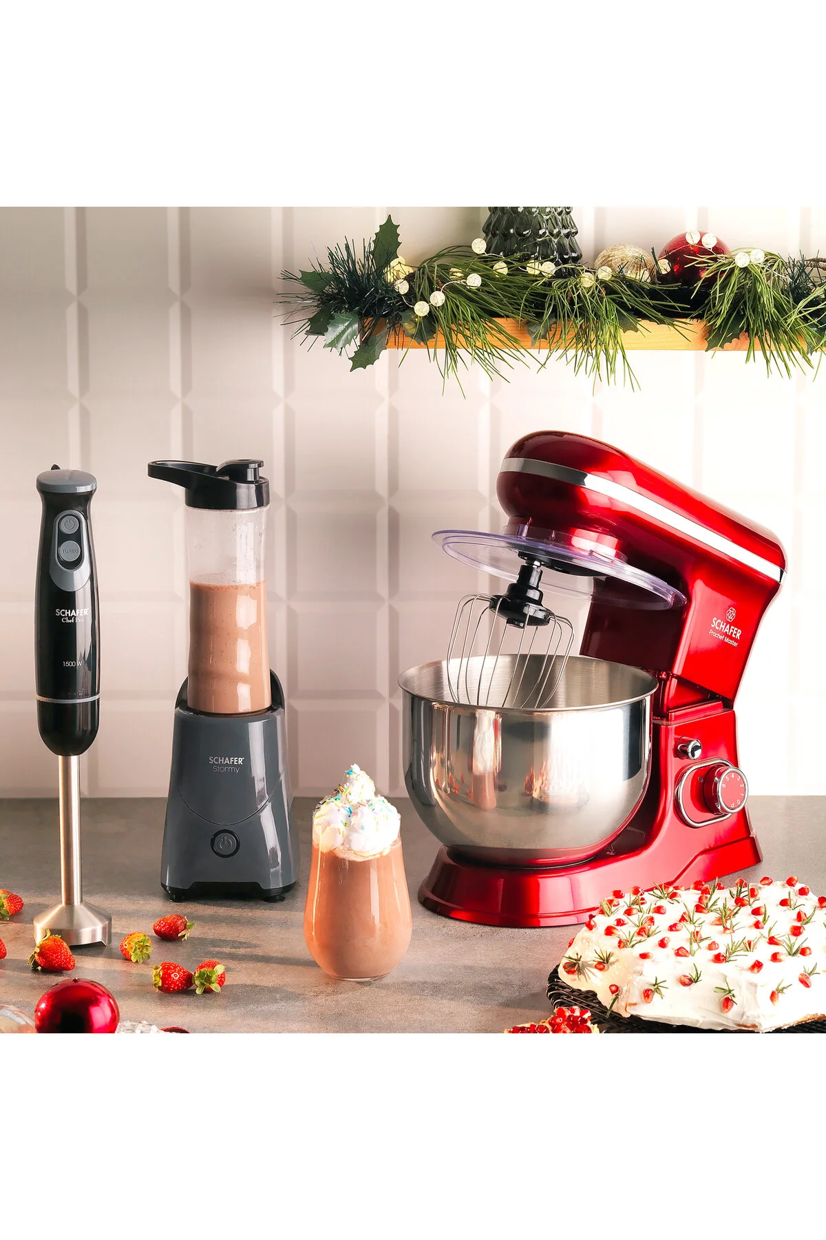 ست مخلوط کن CHEF PRO STICK BLENDER مشکی اورجینال Schafer