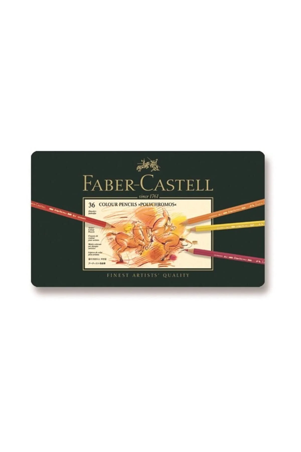 Faber Castell جعبه فلزی مداد رنگی Polychromos 36 Colors