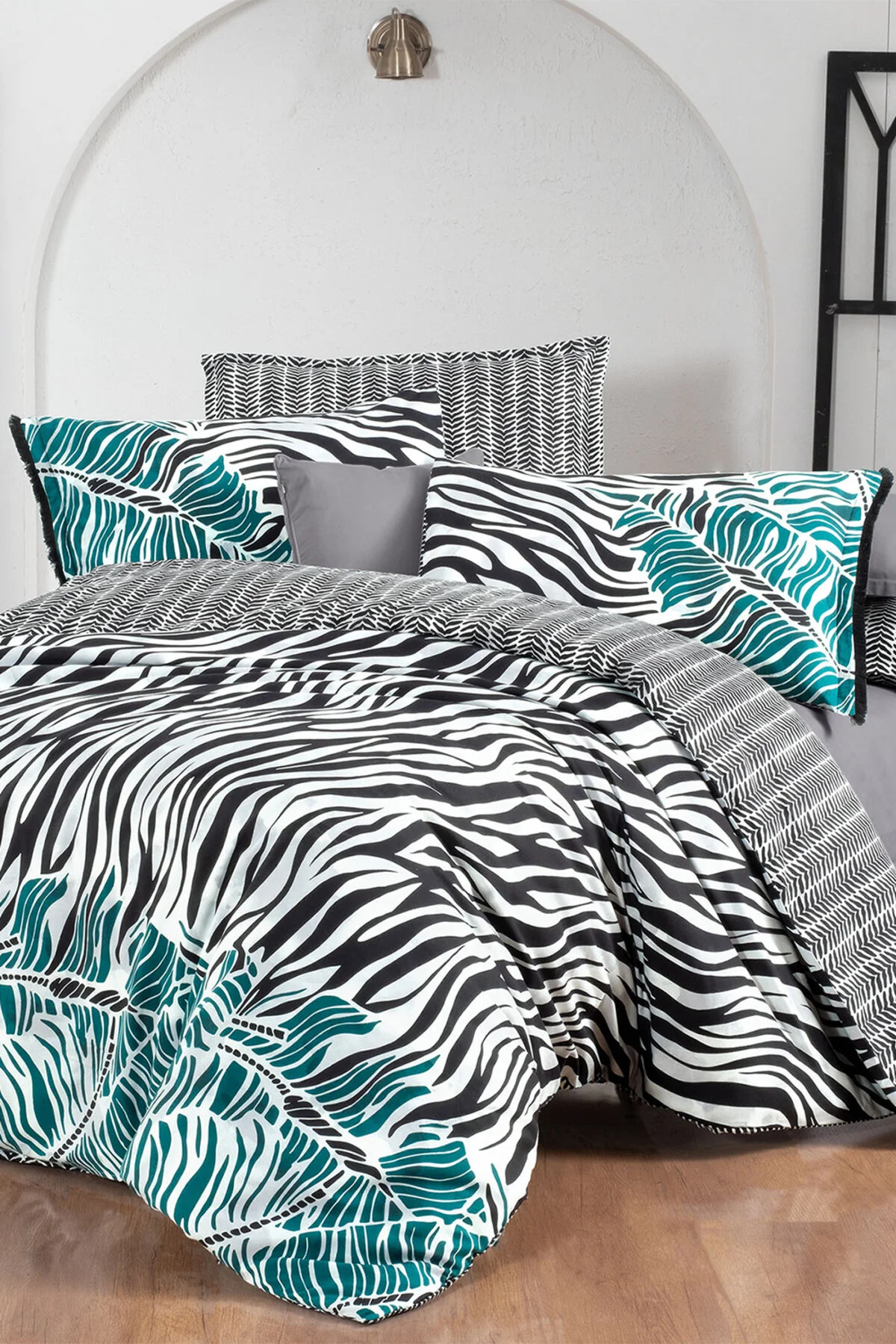 کاور لحاف دو نفره سیاه سرویس روتختی Danio مشکی Double Polere 100 ٪ پنبه Poplin Covet Duvet Cover  Sarev