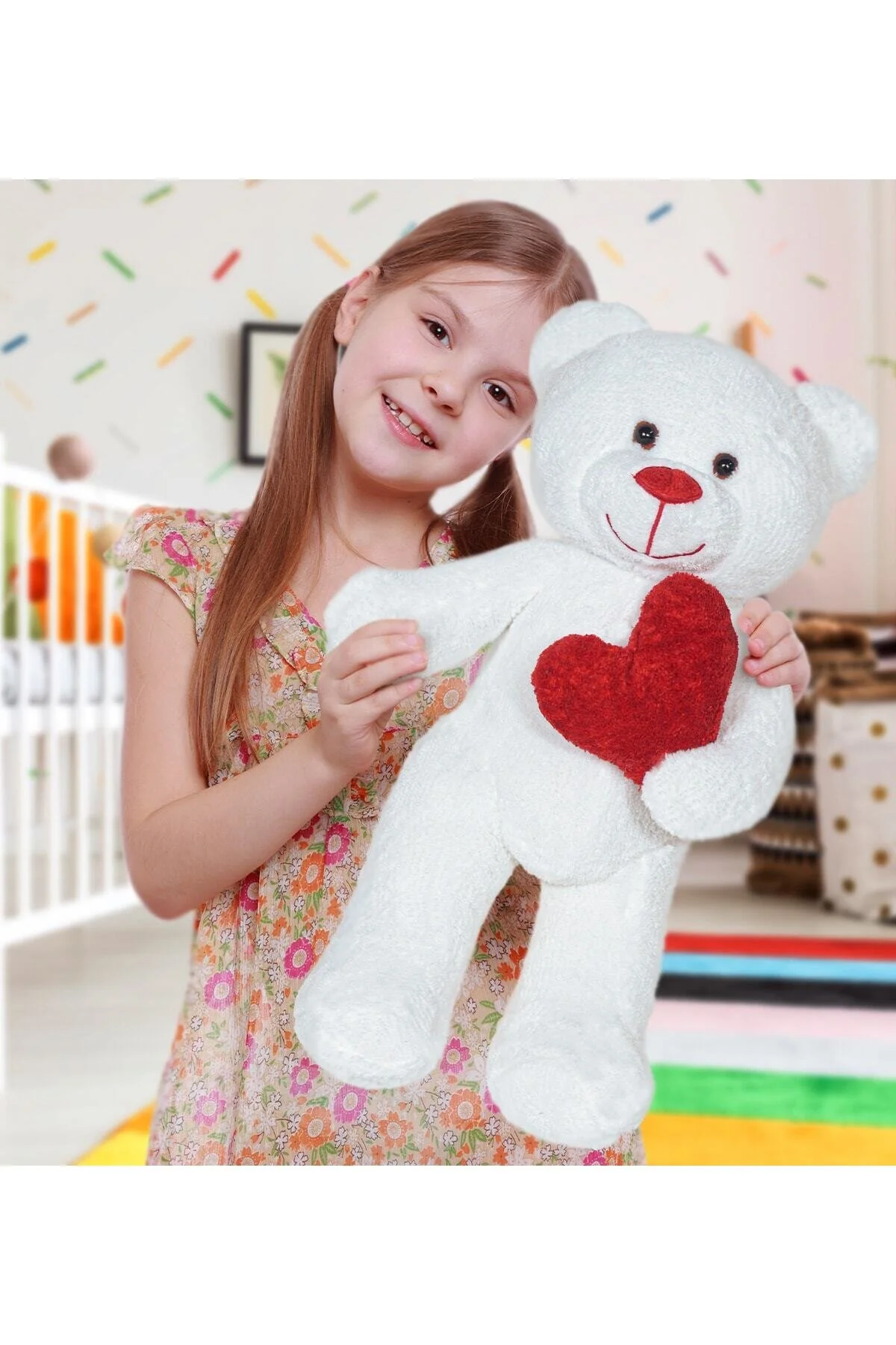 اسباب بازی های پشمی خرس عروسکی زیبا 50 سانتی متری Bora Toys
