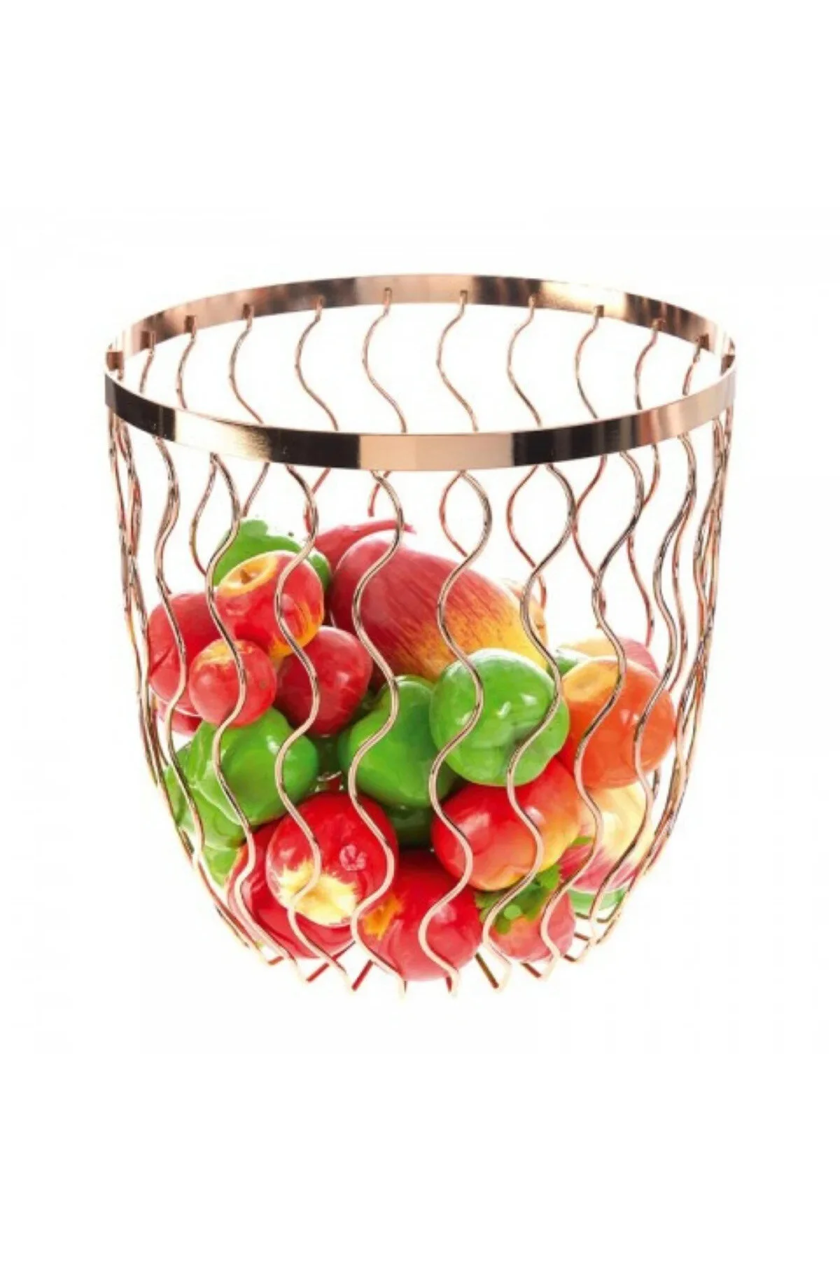 بشقاب چند رنگ میوه سیم 25X26 سانتی متر  Biradlı