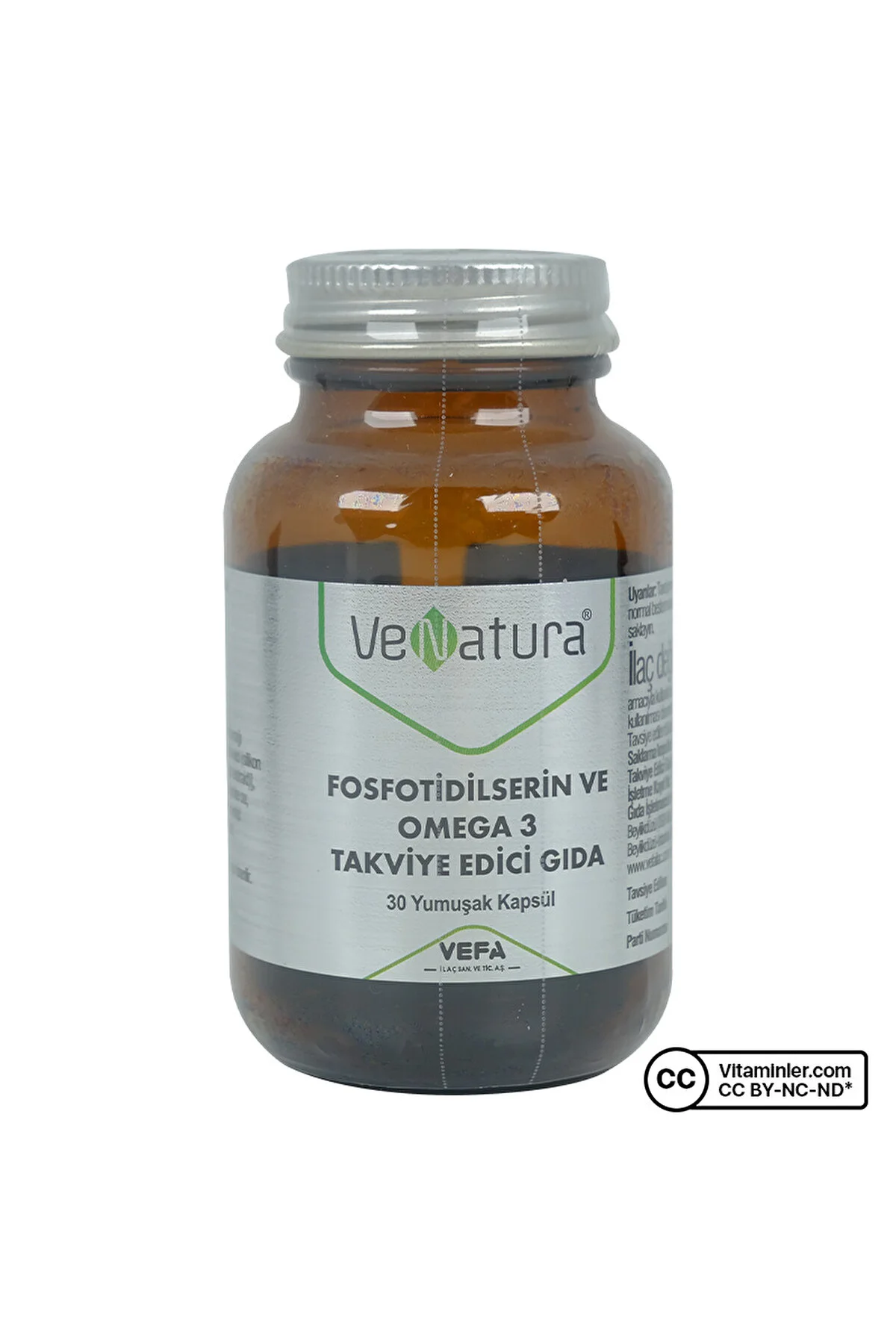 روغن ماهی فسفوتیدیلسرین و امگا 3 30 کپسول نرم Venatura