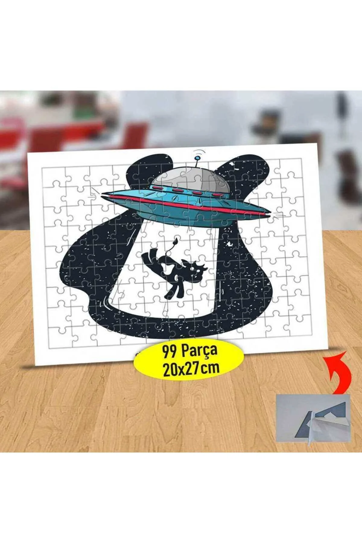 پازل میز اره منبت کاری مویی 99 تکه CAT KIDNAPPING UFO 23 2147914260 Genel Markalar