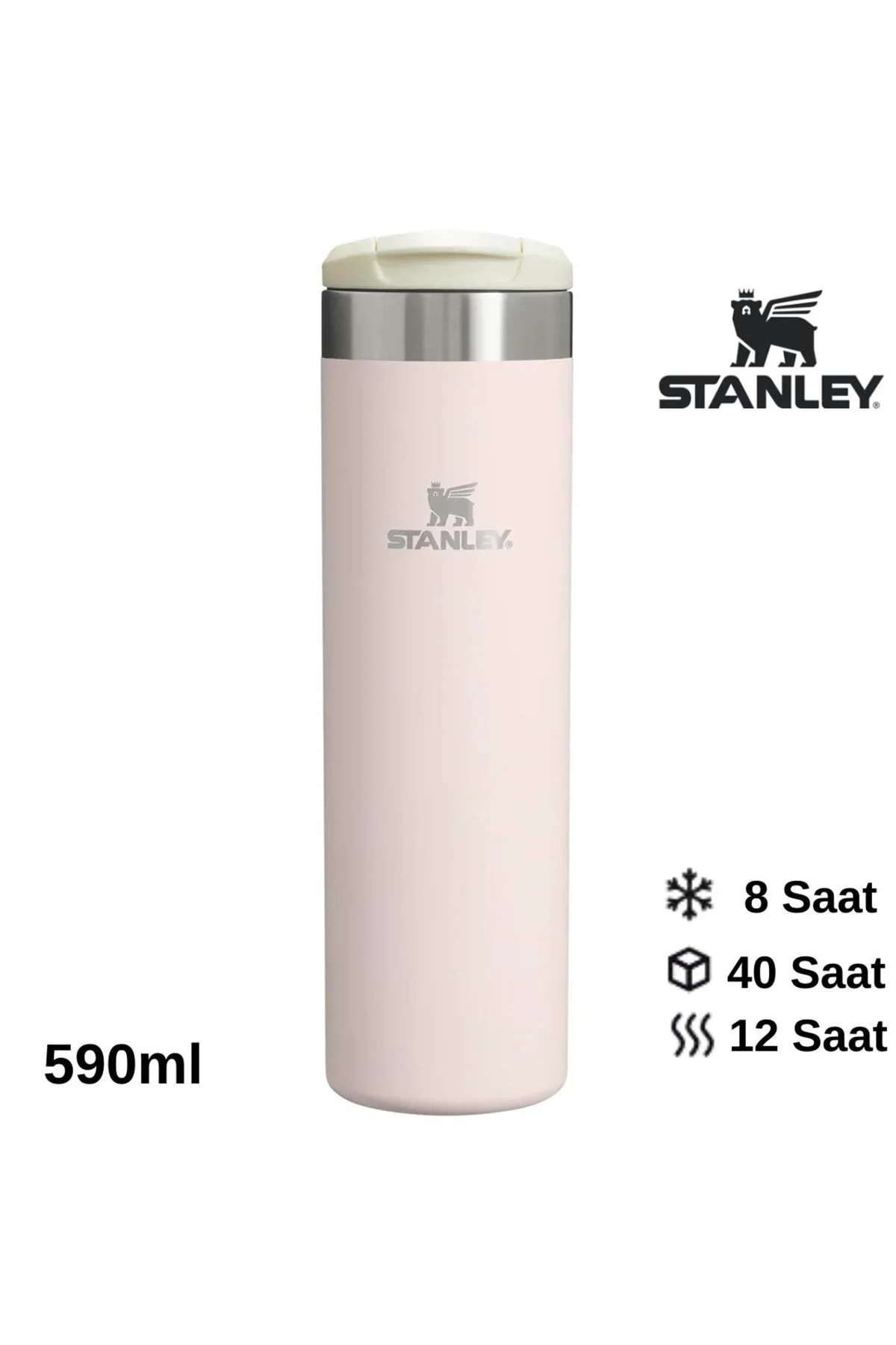 فلاسک لیوان یونیسکس PINK THE AEROLIGHT TRANSIT MUG 0.60L 20OZ رز کوارتز قمقمه 10 10789 157 ACKPMB اورجینال Stanley