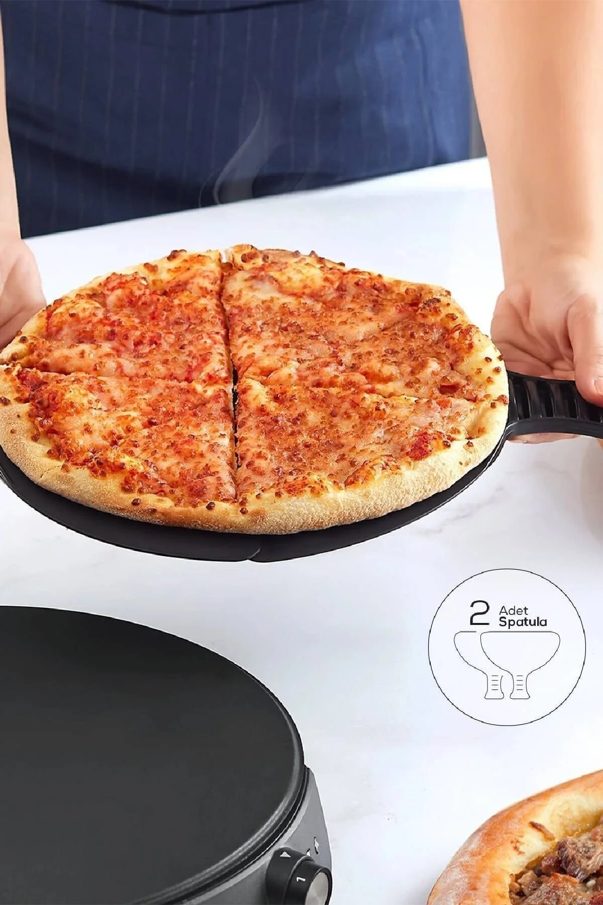 نان پز GASTRO 10 IN 1 PIZZA LAHMACUN AND TANDOORI BREAD MACHINE BIODIAMOND مشکی MATTE اورجینال Karaca