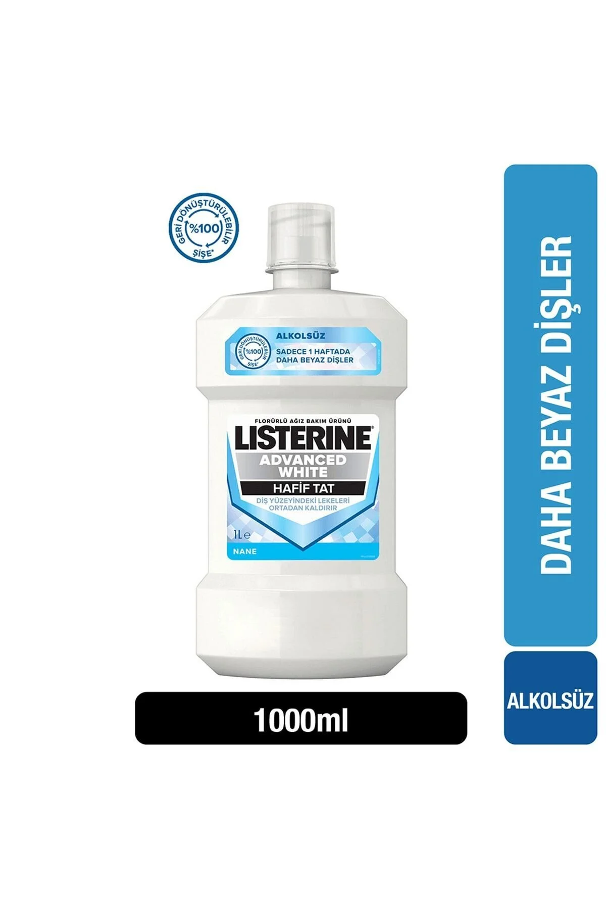 دهان شویه دهانشویه سفید پیشرفته سبک طعم میل Listerine