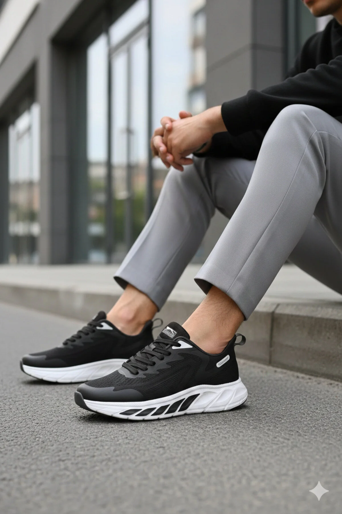 کفش مردانه ورزشی ویلی خاکستری تیره اسلازنگر Slazenger