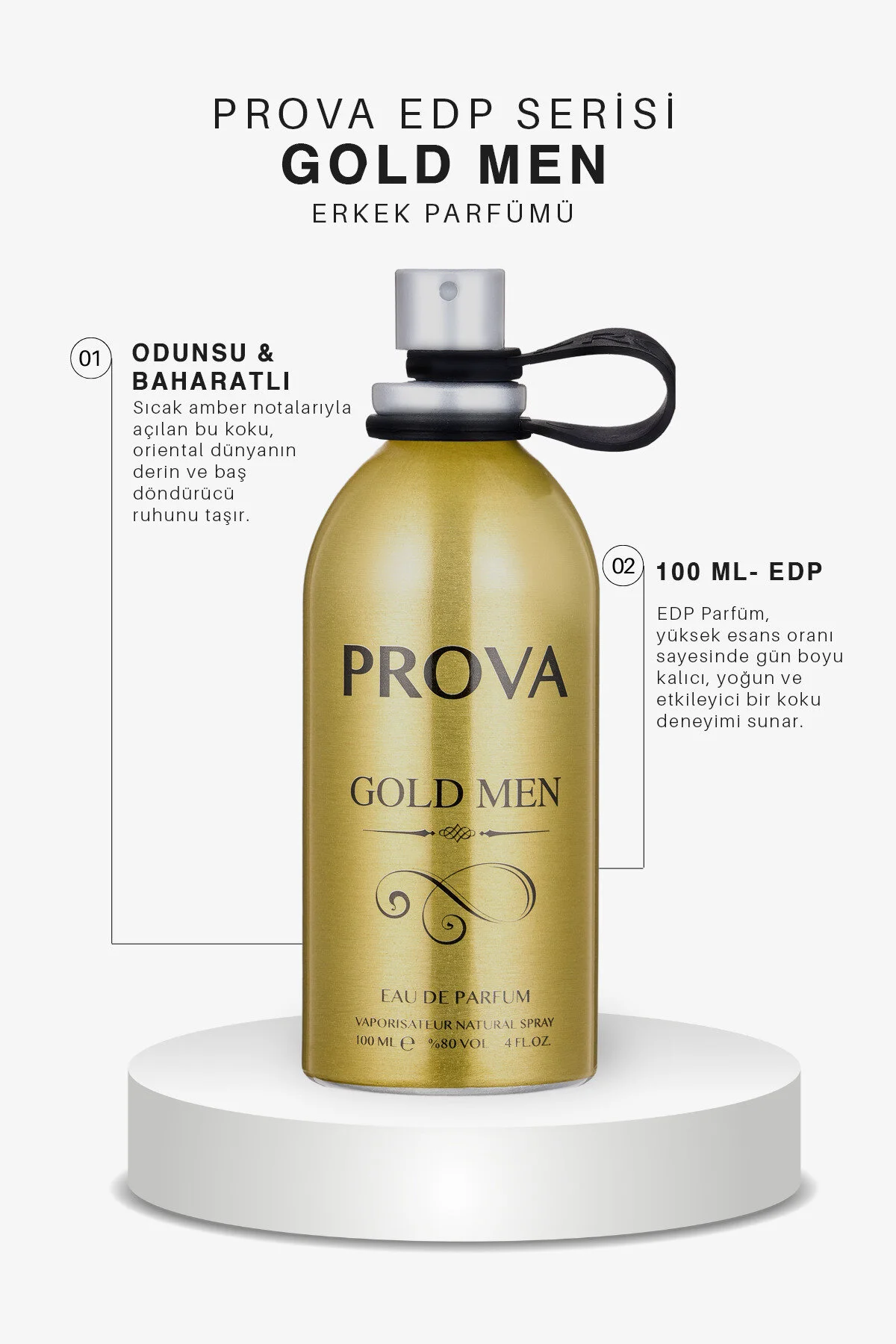 Prova عطر مردانه Gold ادوپرفیوم Amber 100 ml