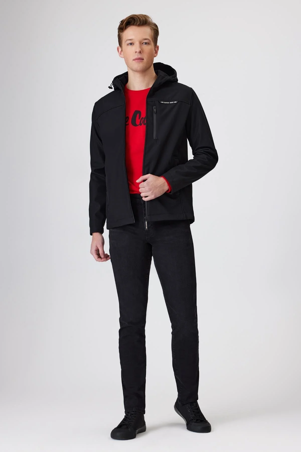 کاپشن مانتو مردانه مشکی 241 LCM 232013 NEWNERON BLACK Lee Cooper