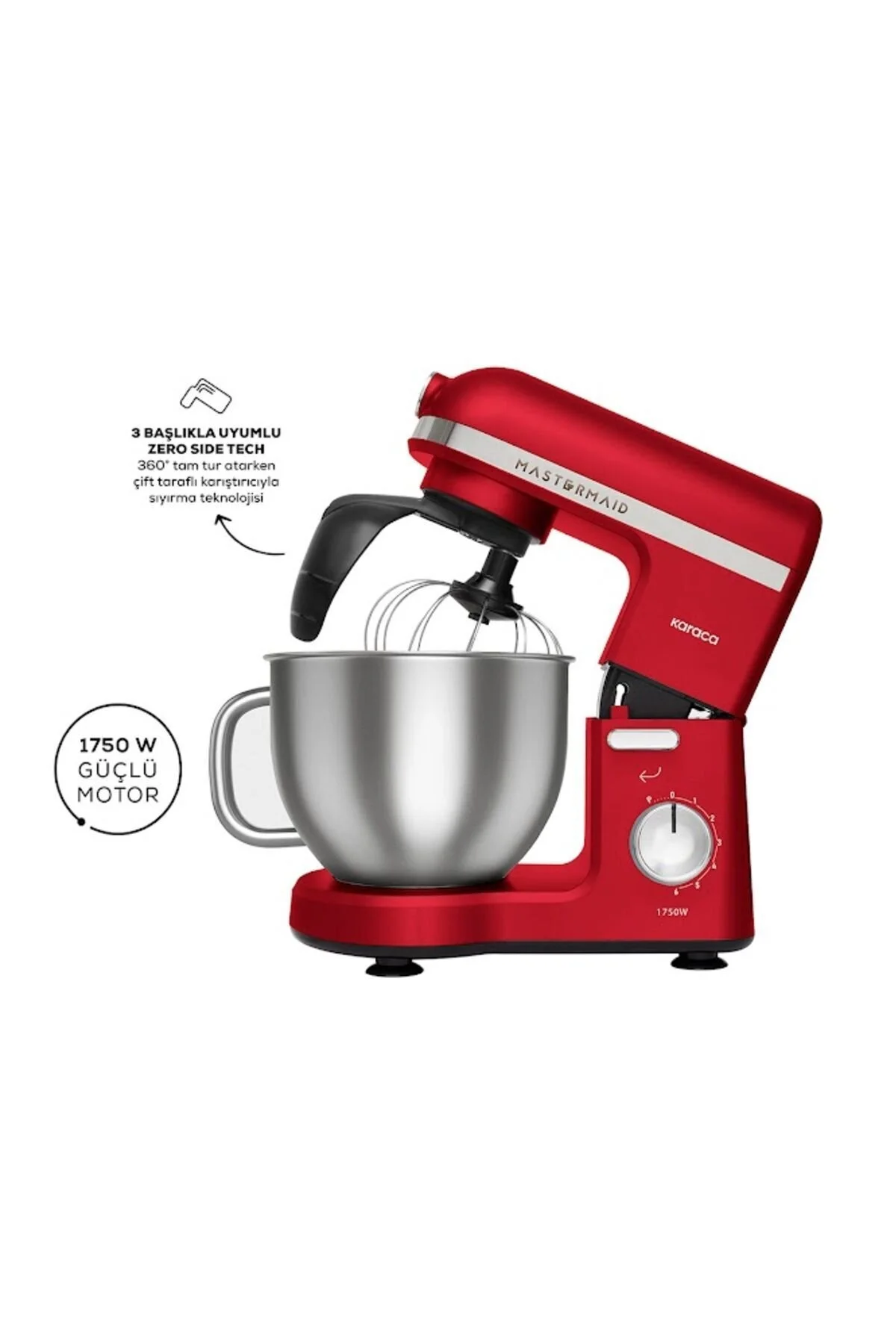 میکسر و ست قرمز هم کاسه دار با قدرت2200 وات Master maid کاراجا Karaca