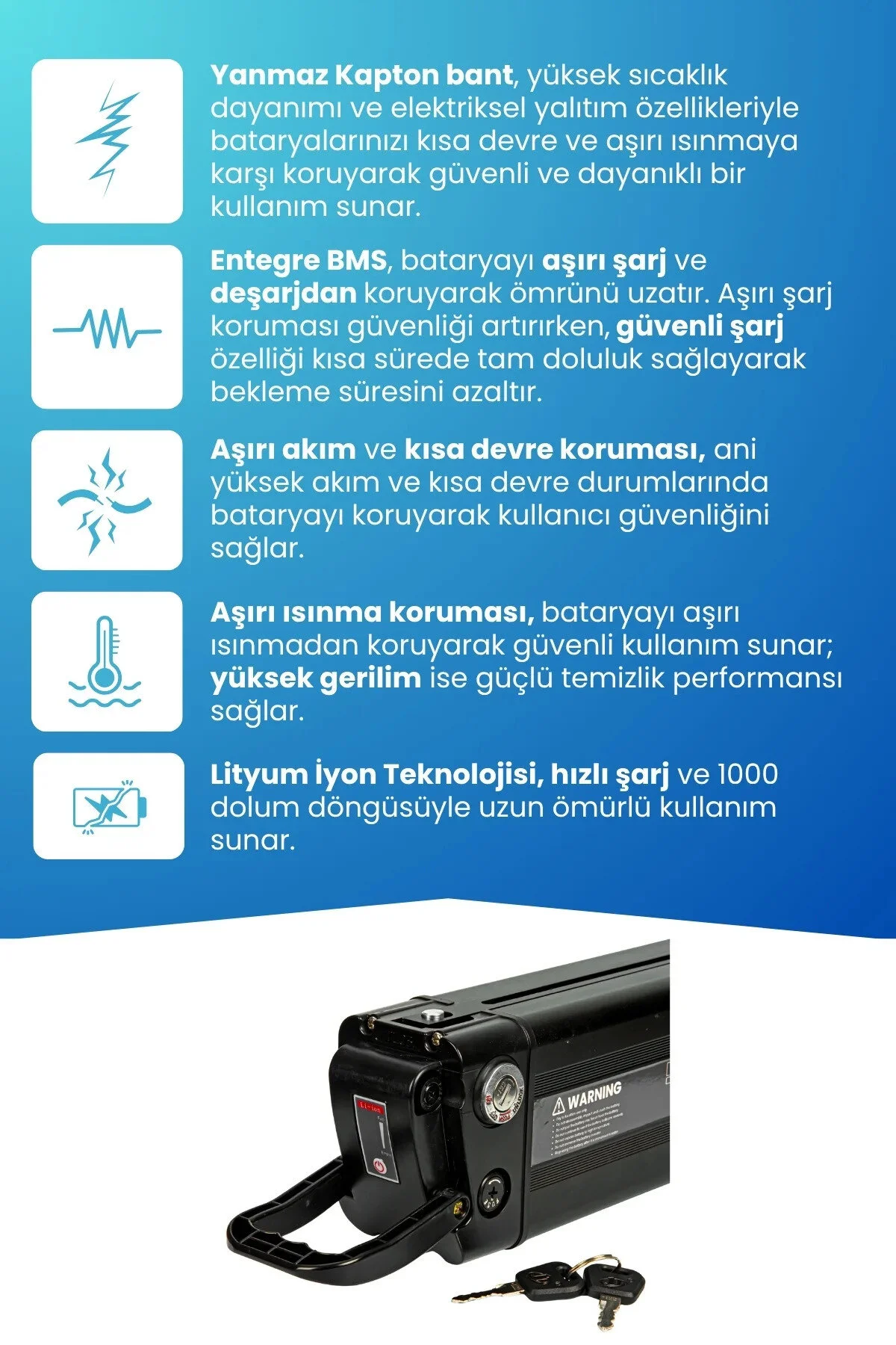 لوازم جانبی دوچرخه برقی باتری تقویت شده RKS RSI X PRO با 36 ولت 10 آمپر ساعت ELECTROLL