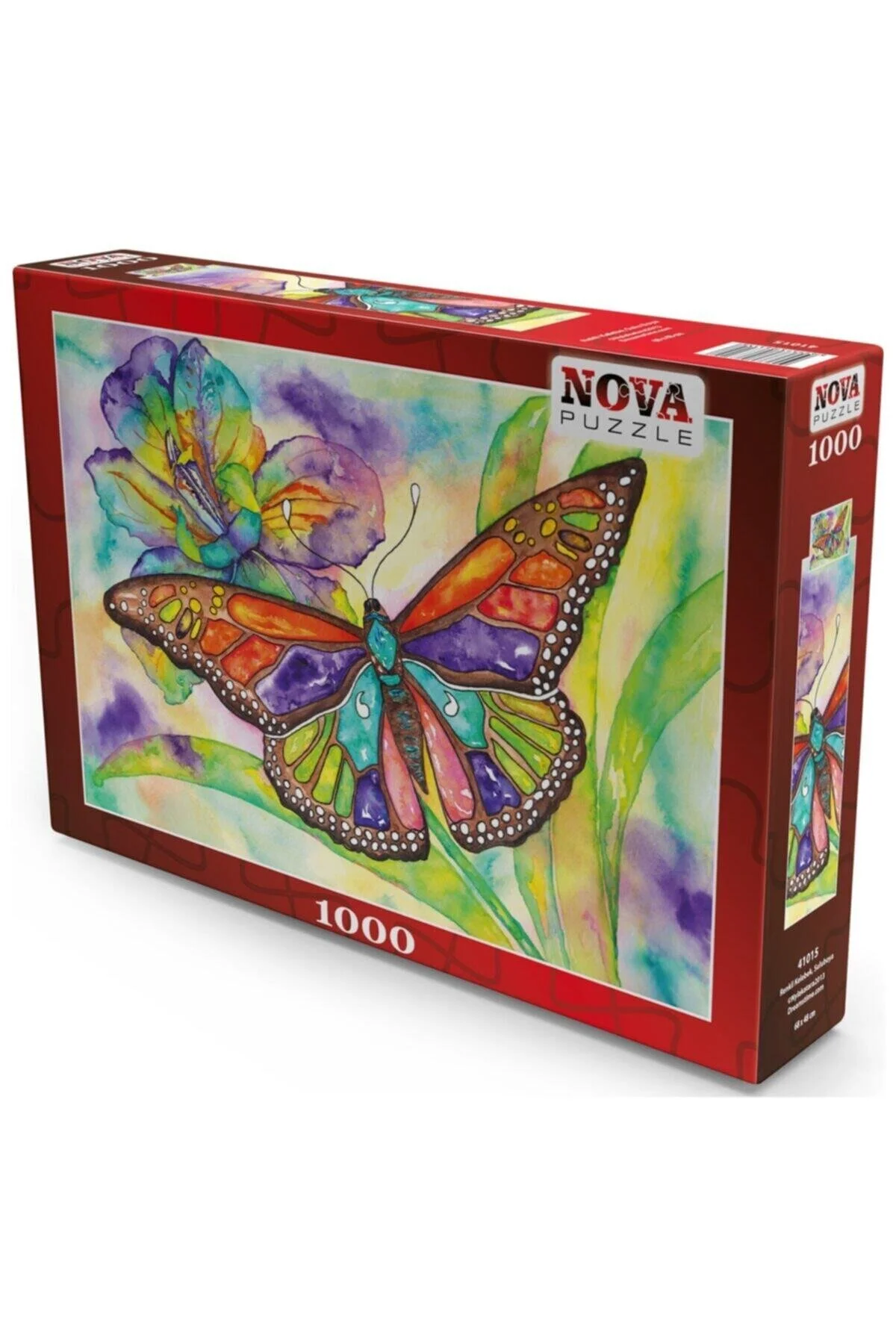 پازل نوا 1000 قطعه پروانه رنگی آبرنگ 41015 اورجینال Nova Puzzle