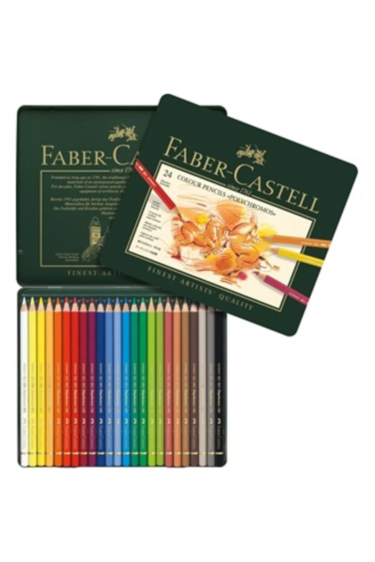Faber Castell رنگ خشک پلی کروموس 24