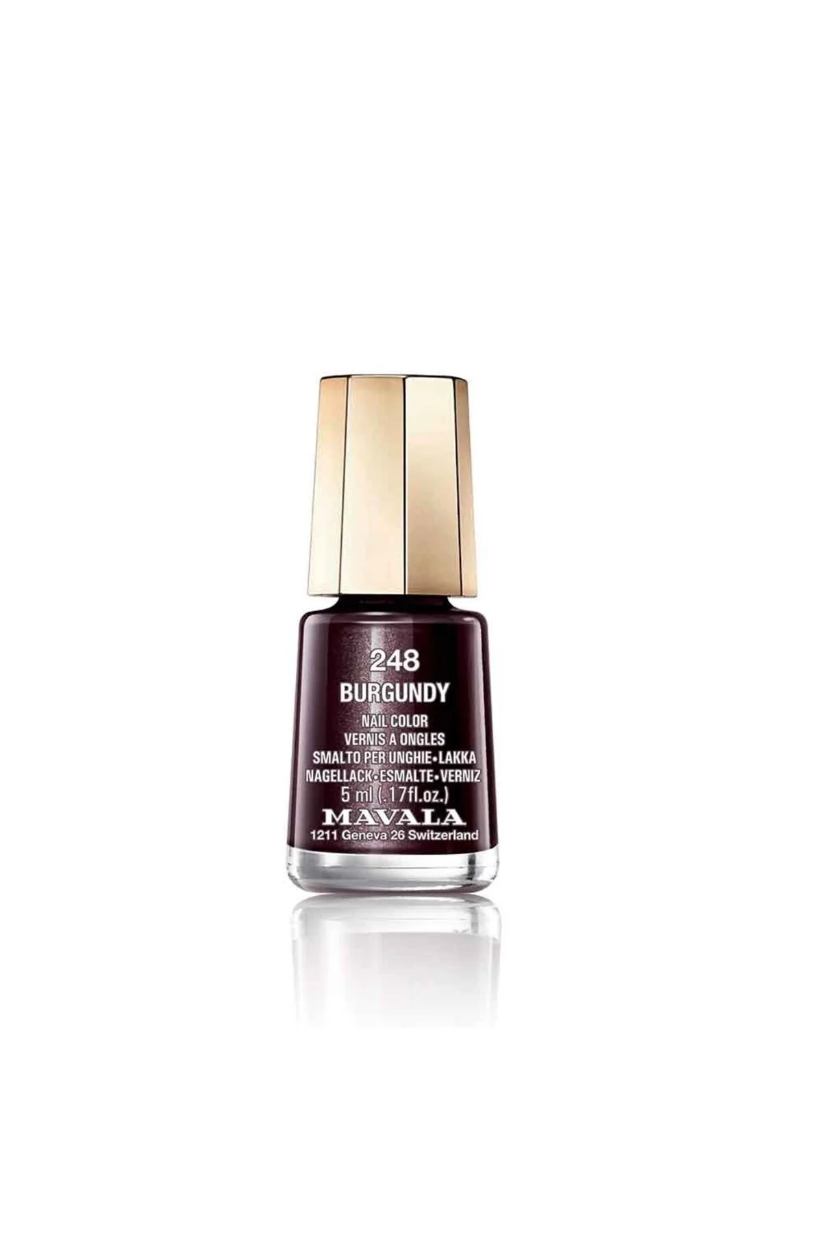 لاک ناخن Mini Color 248 Burgundy با حجم 5 میلی لیتر مناسب برای آرایش ناخن Mavala